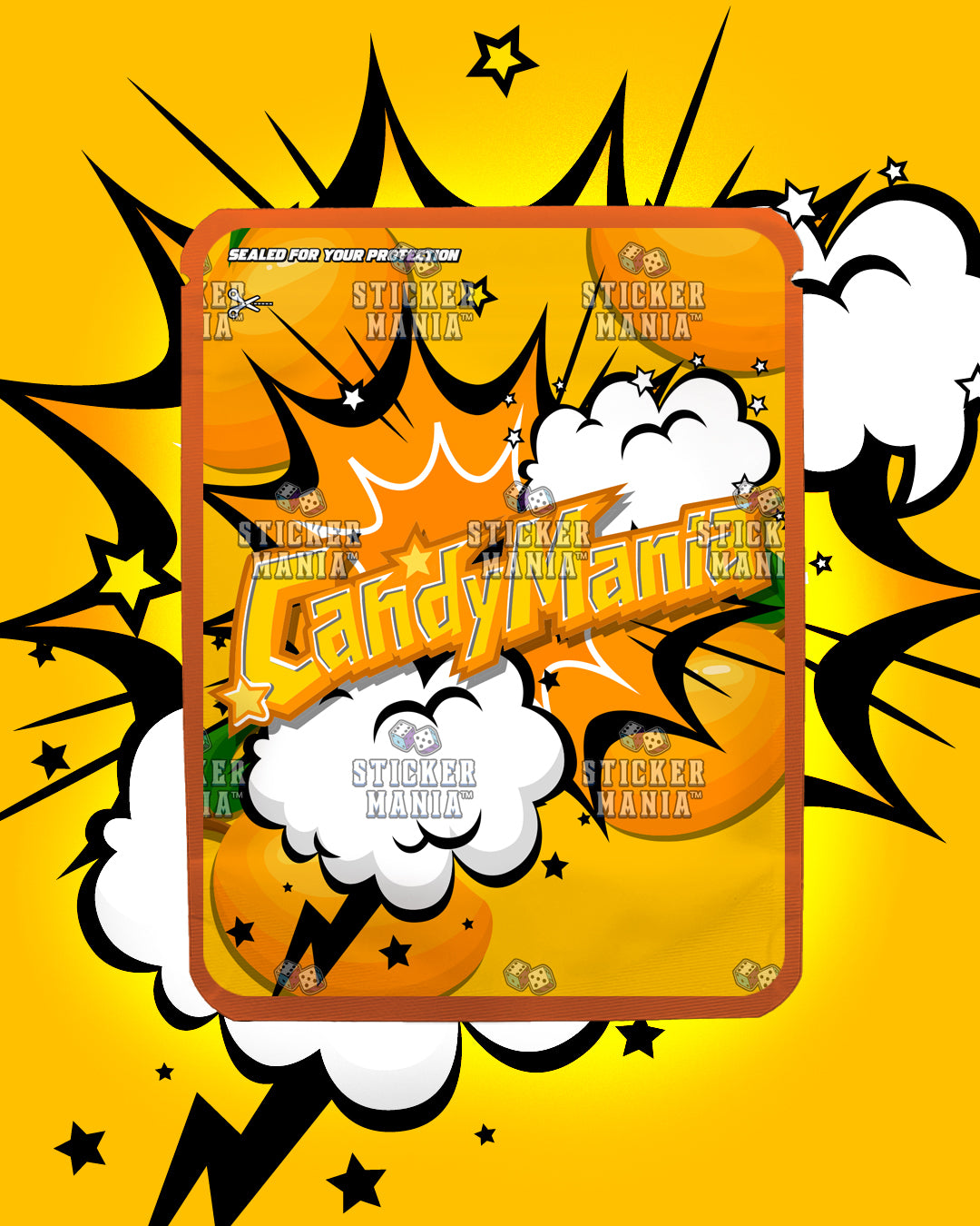Candy Mania Island Mango | Pre-Made Sticker Bag | 3.5g