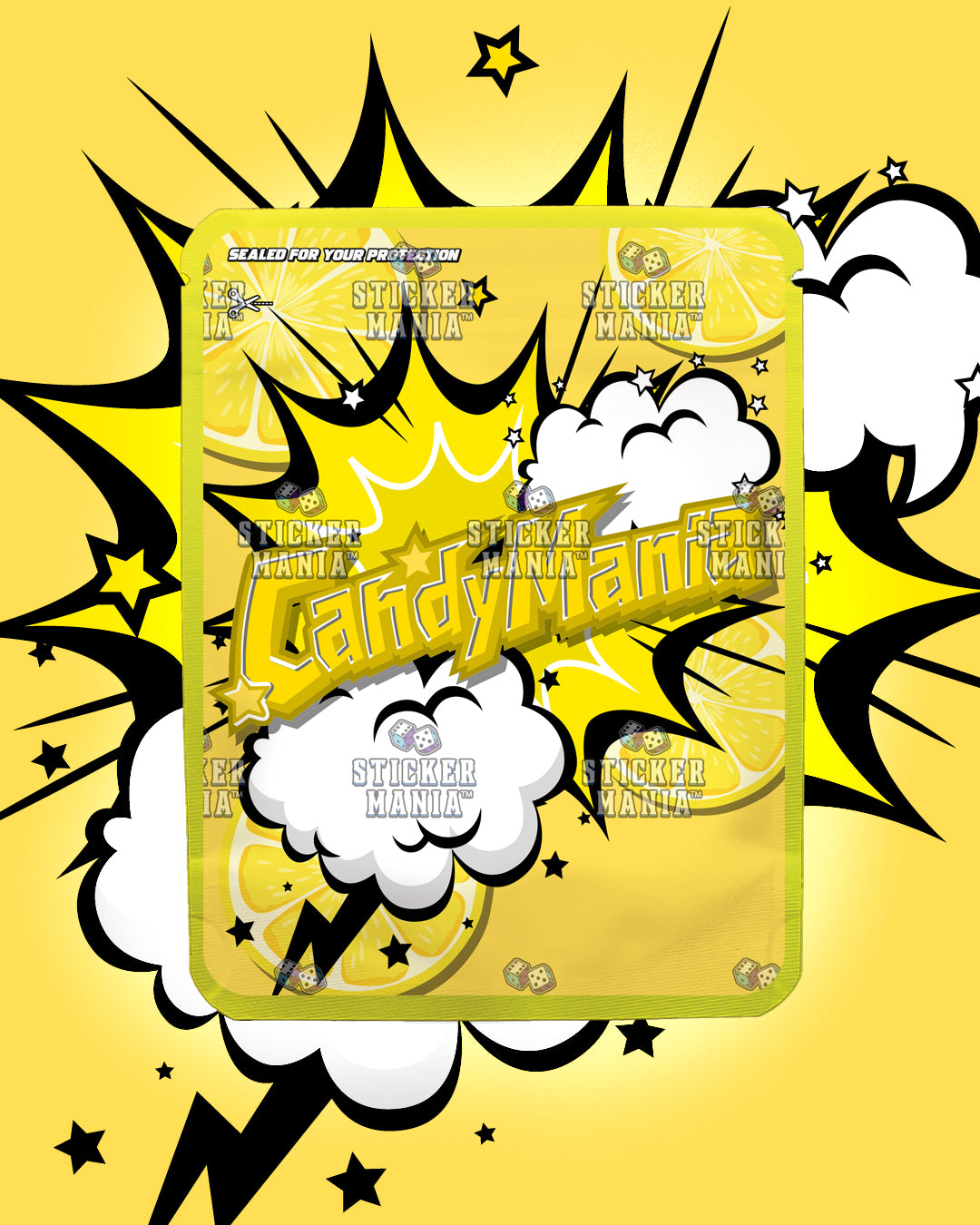 Candy Mania Lemon Surge | Pre-Made Sticker Bag | 3.5g
