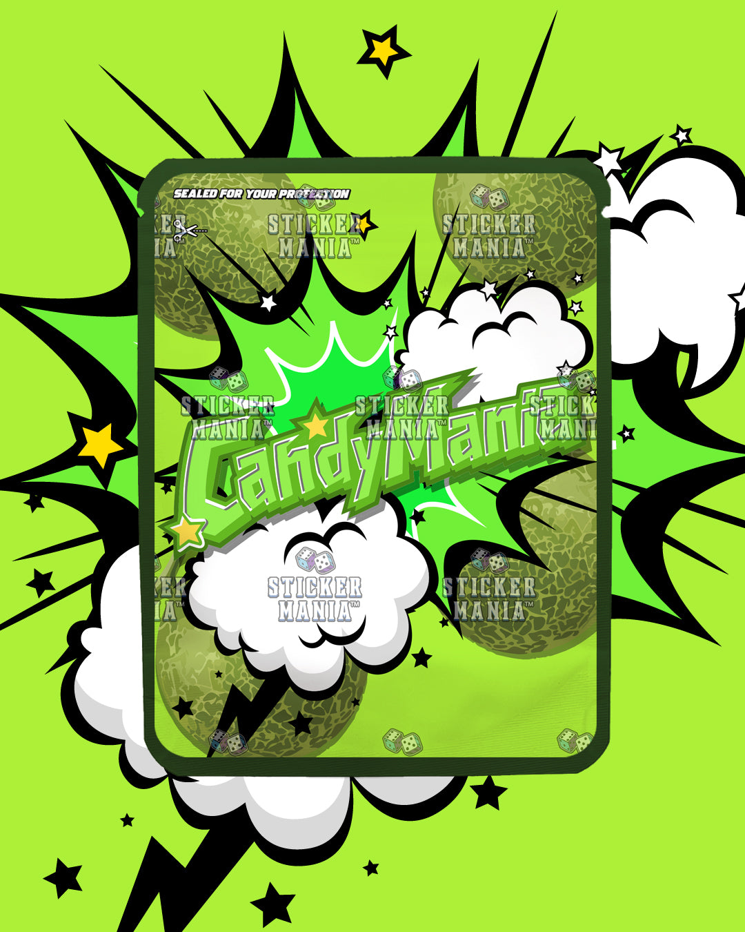 Candy Mania Magic Melon | Pre-Made Sticker Bag | 3.5g