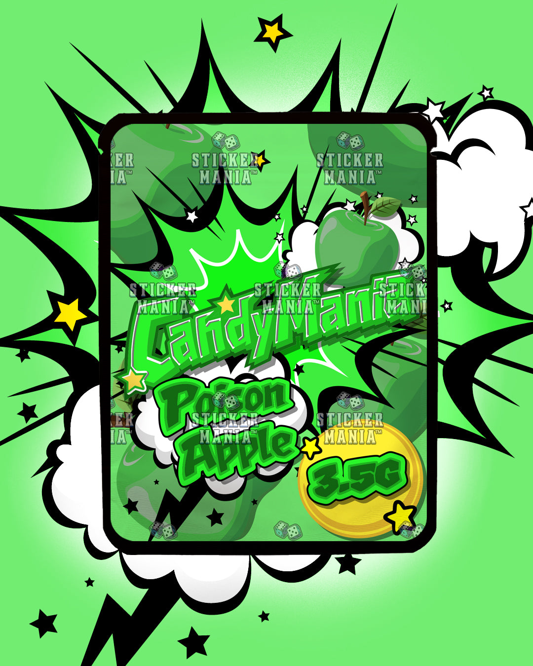 Candy Mania Poison Apple | Pre-Made Sticker Bag | 3.5g