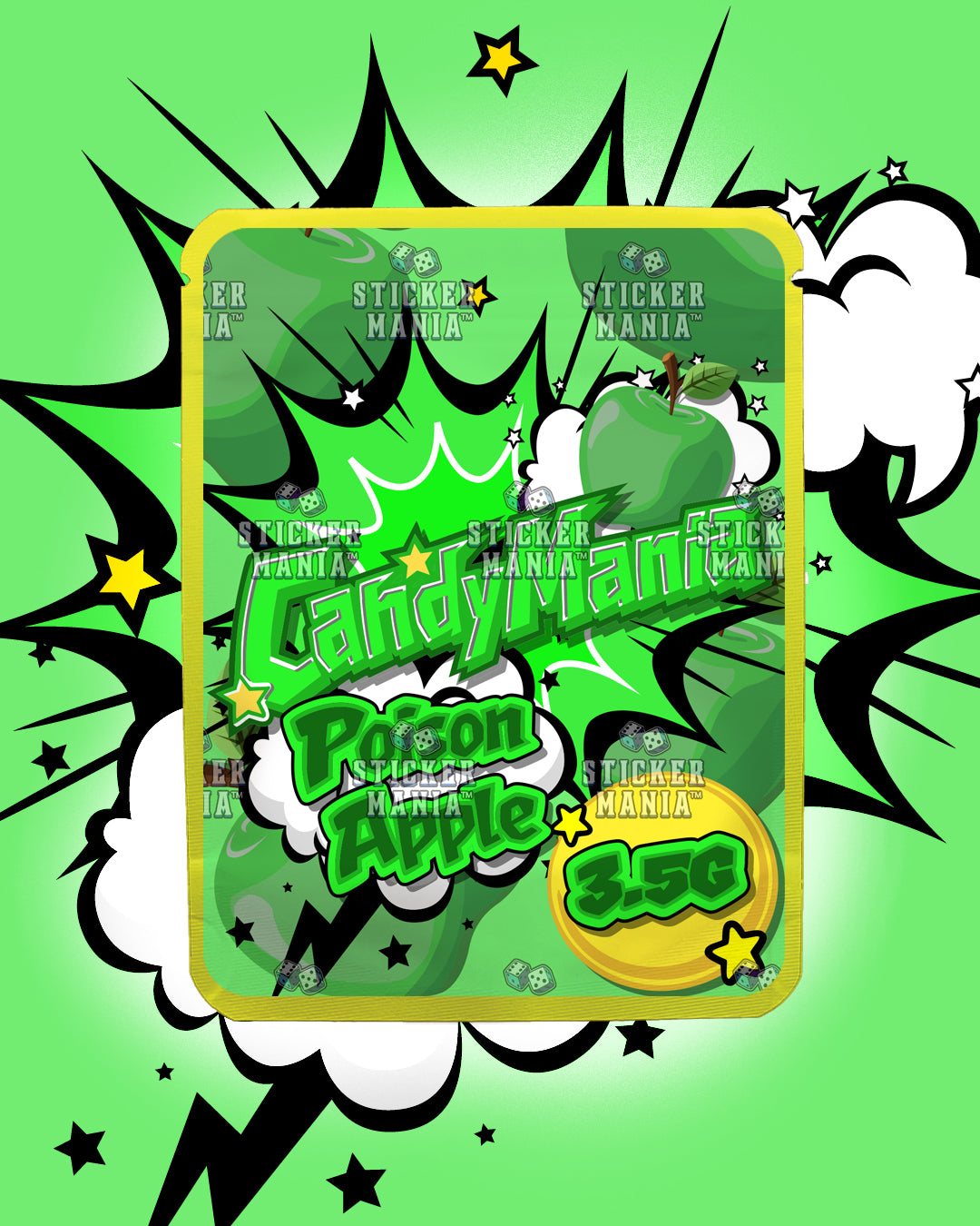 Candy Mania Poison Apple | Pre-Made Sticker Bag | 3.5g
