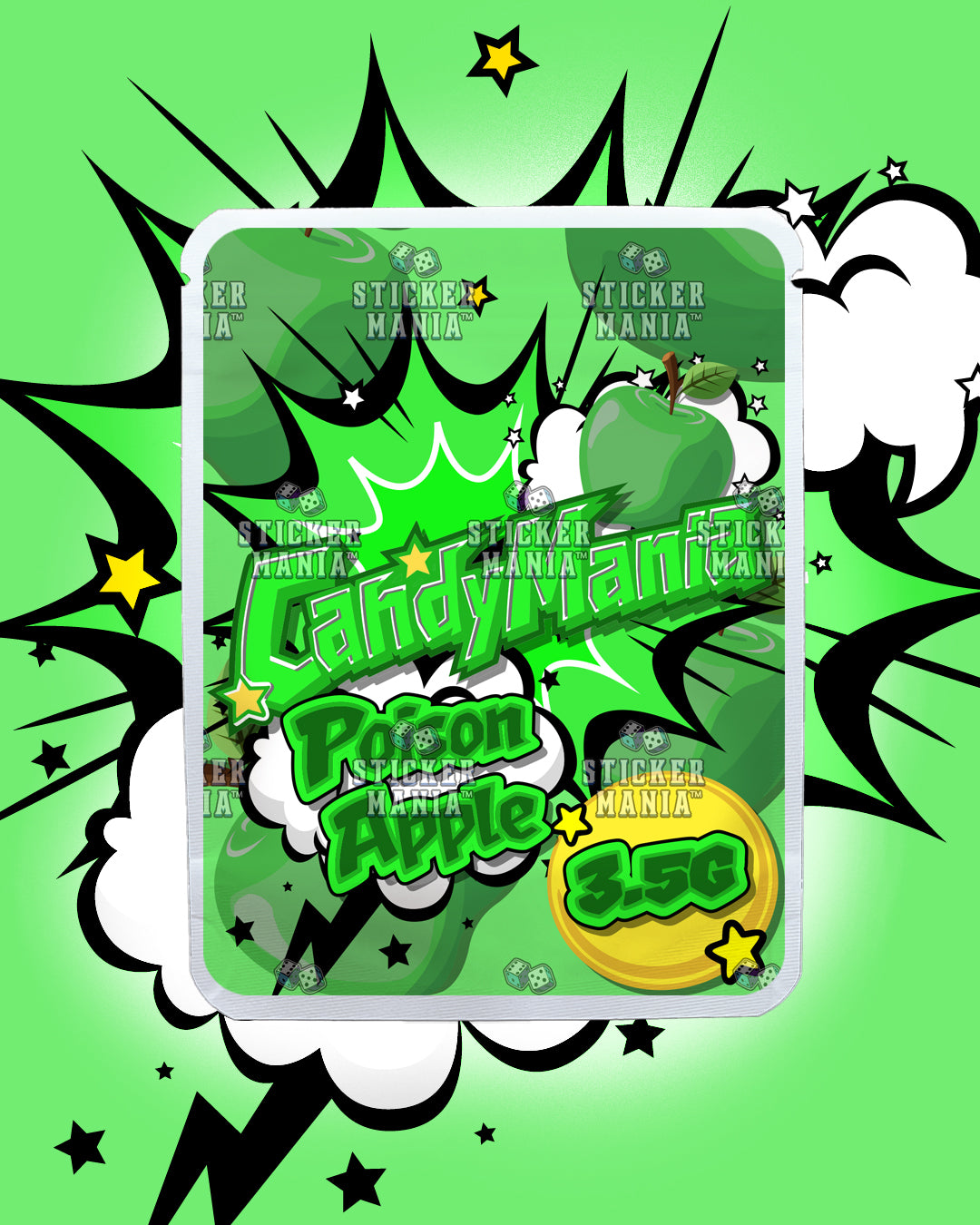 Candy Mania Poison Apple | Pre-Made Sticker Bag | 3.5g