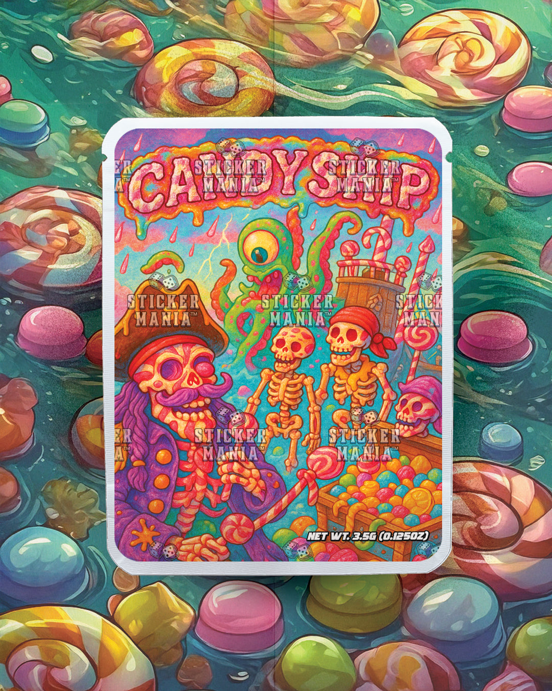 Candy Ship | Pre-Made Sticker Bag | 3.5g