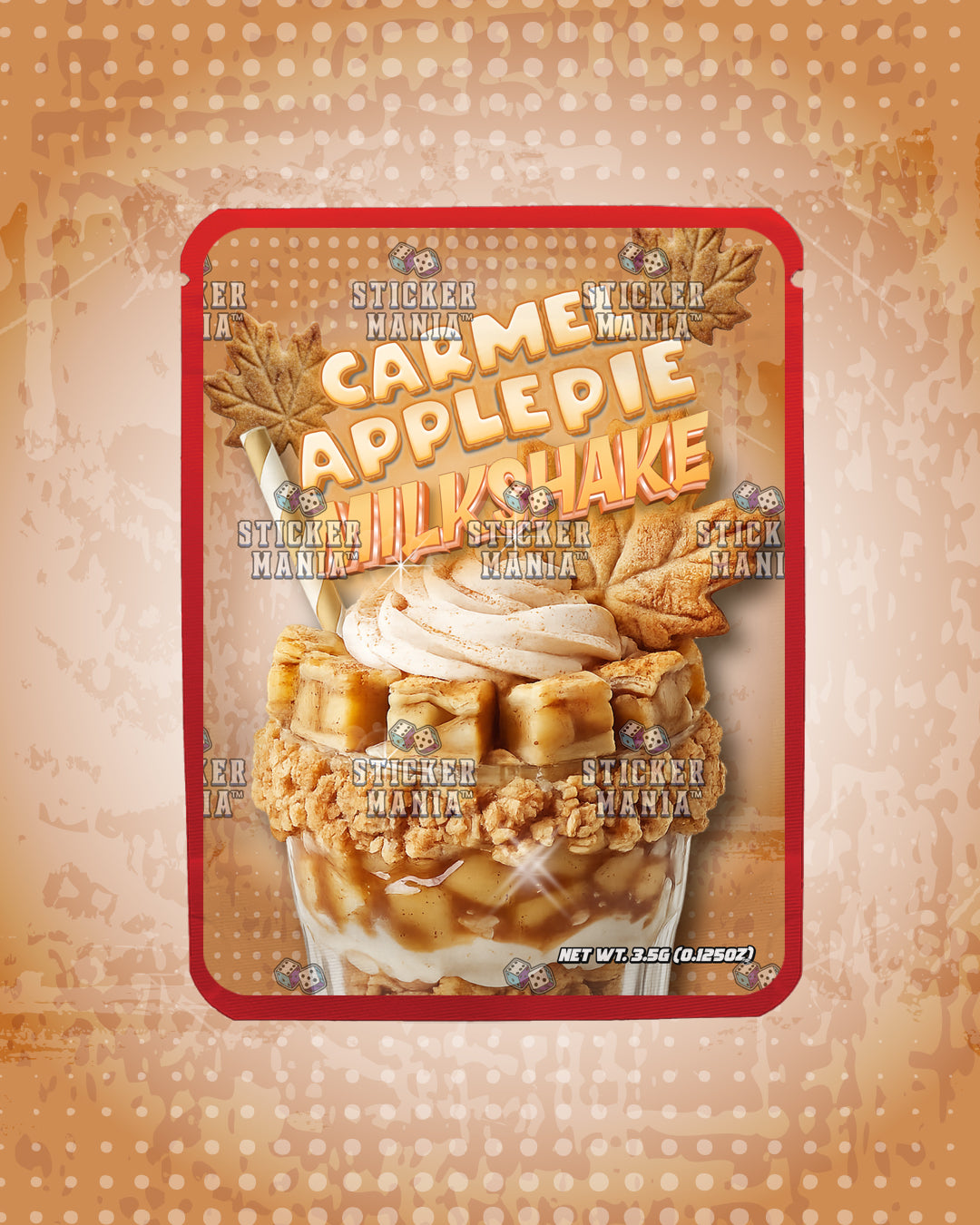 Milkshake Caramel Apple Pie | Pre-Made Sticker Bag | 3.5g