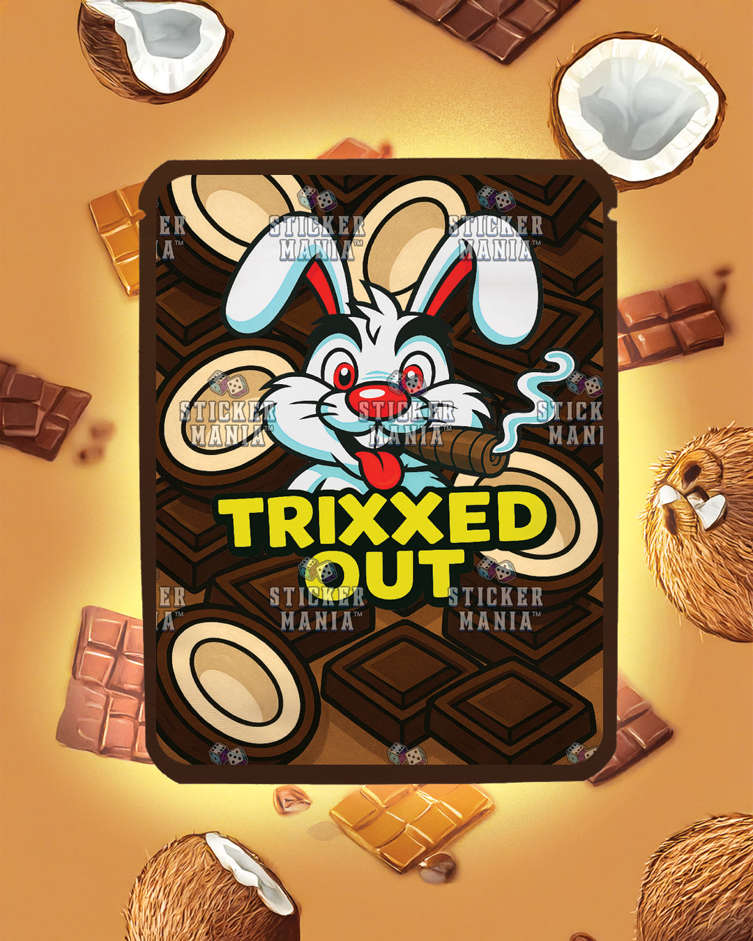 Trixxed Out - Chocolate Coconut Crunch | Pre-Made Sticker Bag | 3.5g