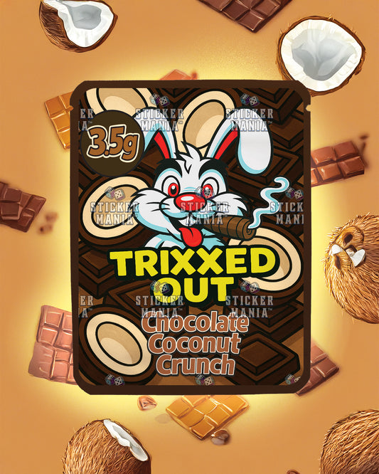 Trixxed Out - Chocolate Coconut Crunch | Pre-Made Sticker Bag | 3.5g