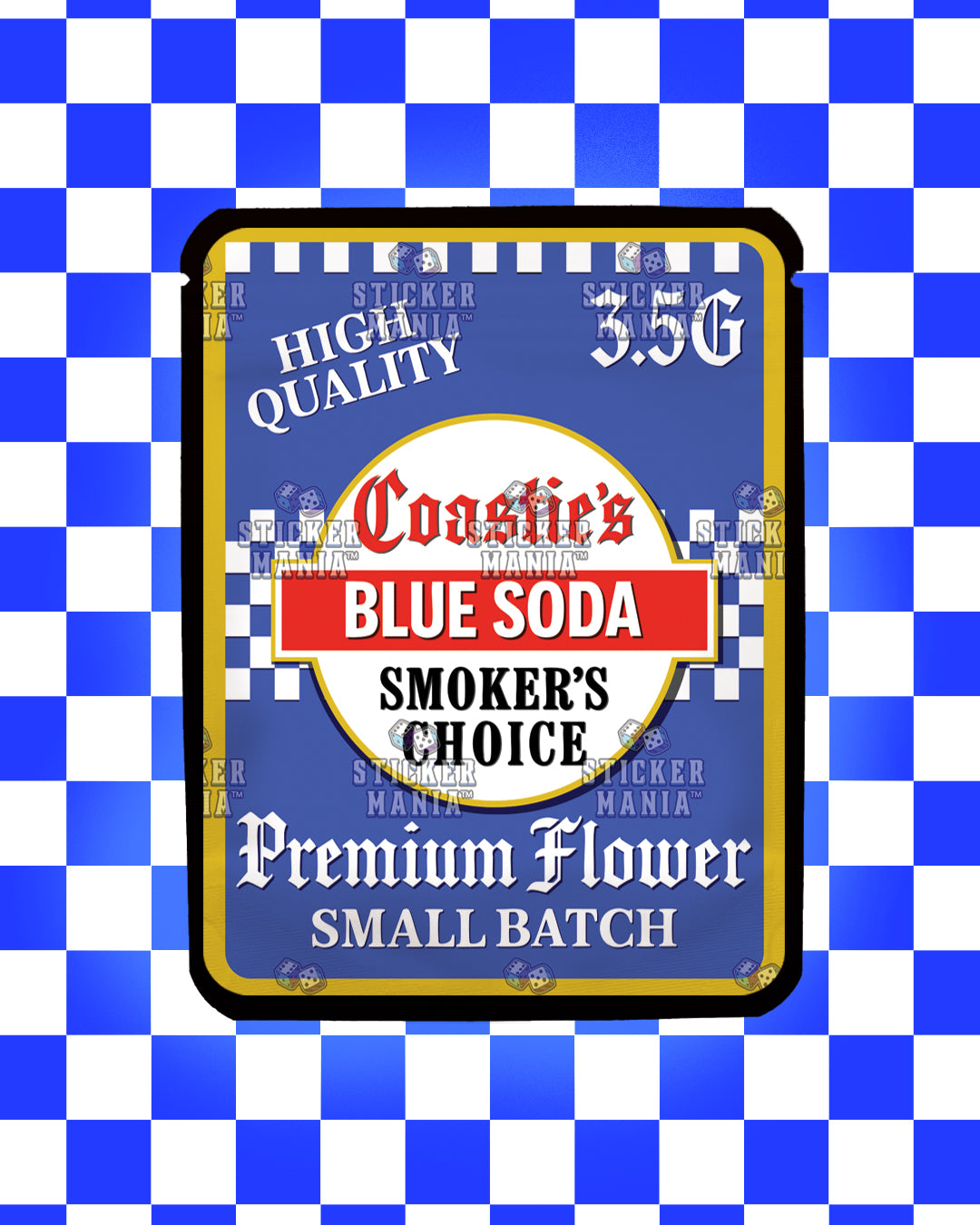 Coasties Blue Soda | Pre-Made Sticker Bag | 3.5g