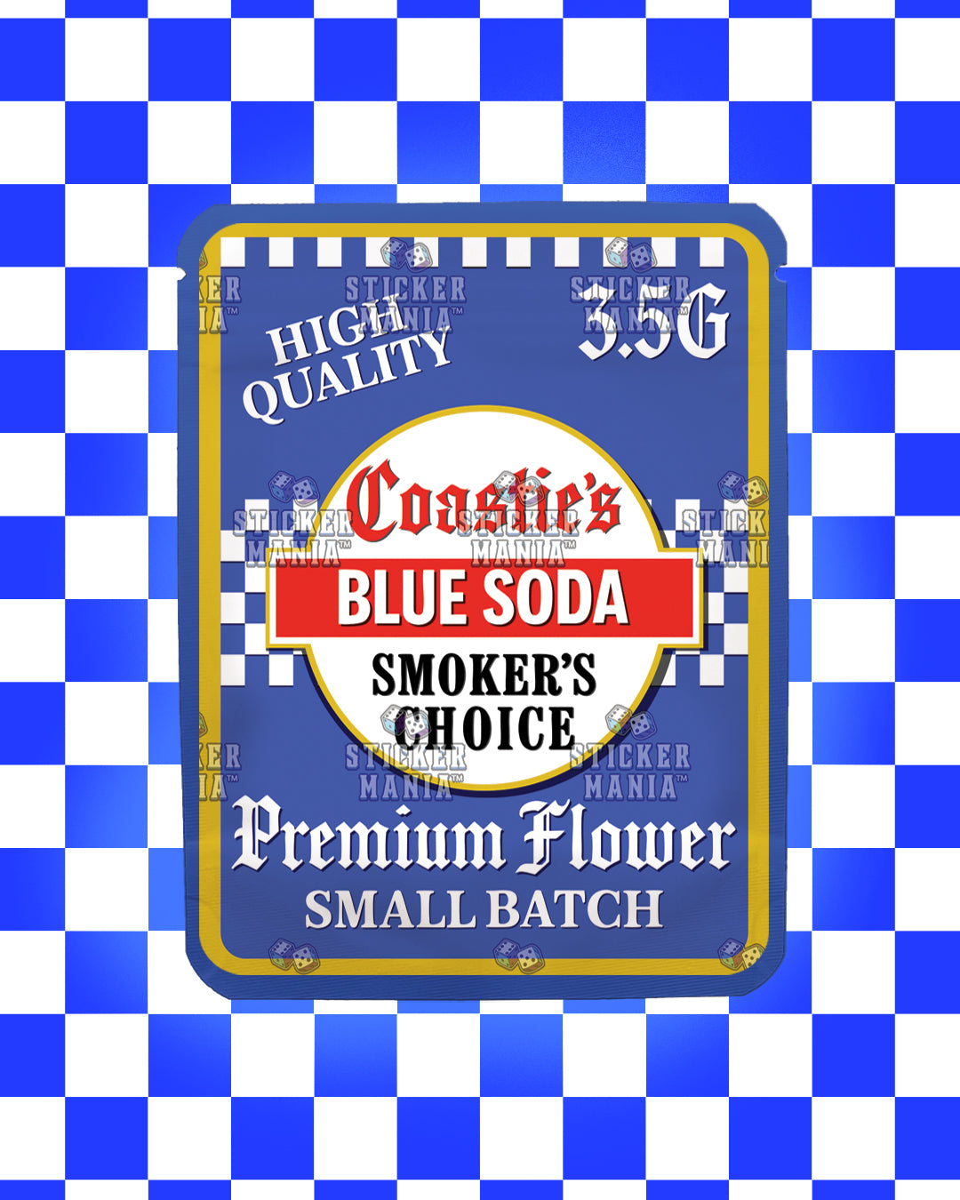Coasties Blue Soda | Pre-Made Sticker Bag | 3.5g