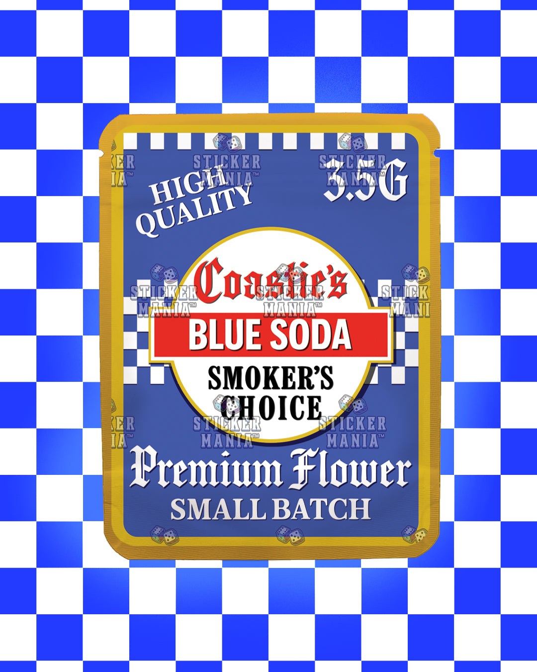 Coasties Blue Soda | Pre-Made Sticker Bag | 3.5g