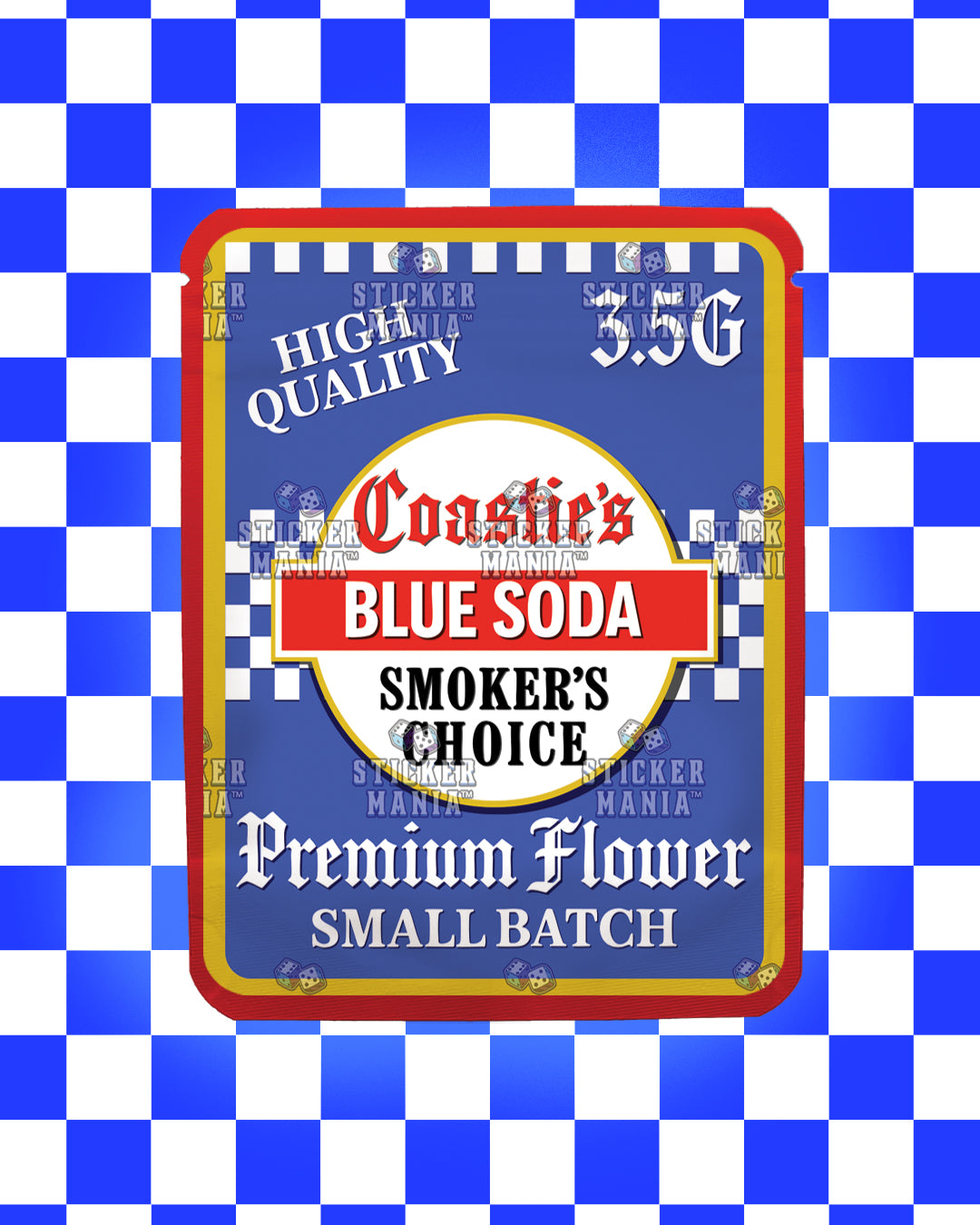Coasties Blue Soda | Pre-Made Sticker Bag | 3.5g