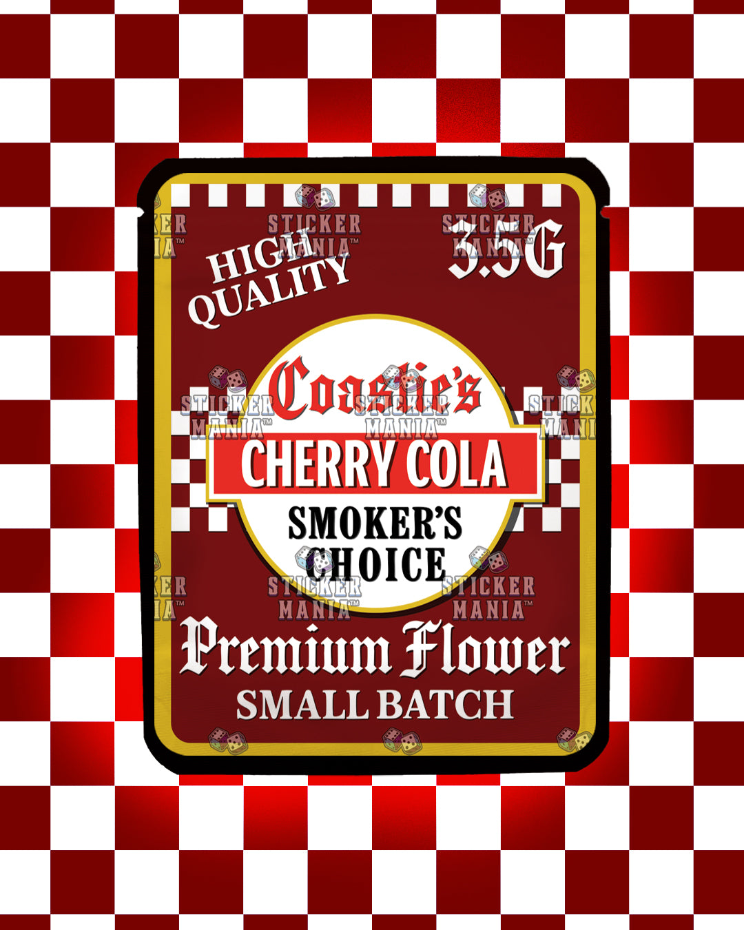 Coasties Cherry Cola | Pre-Made Sticker Bag | 3.5g