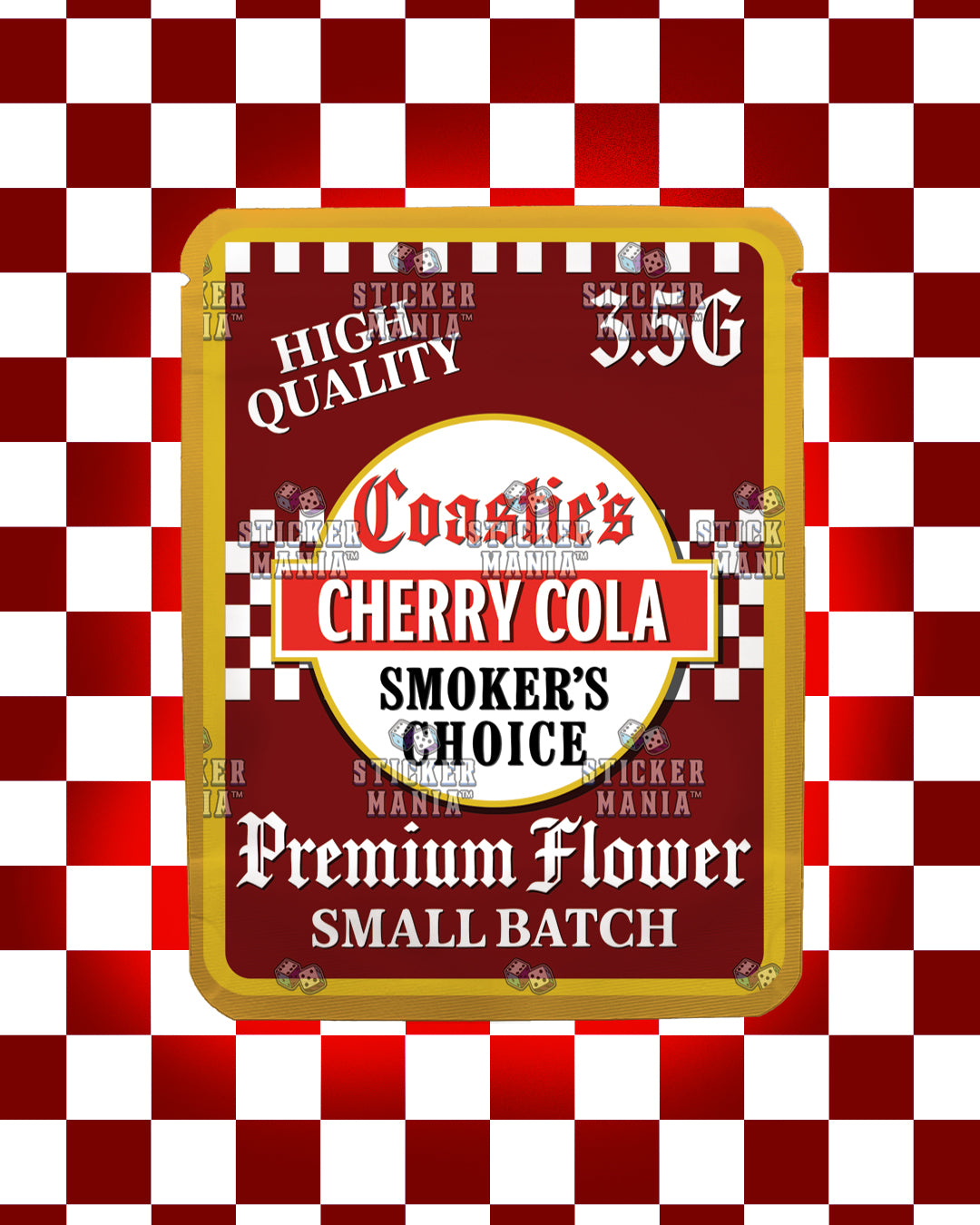 Coasties Cherry Cola | Pre-Made Sticker Bag | 3.5g