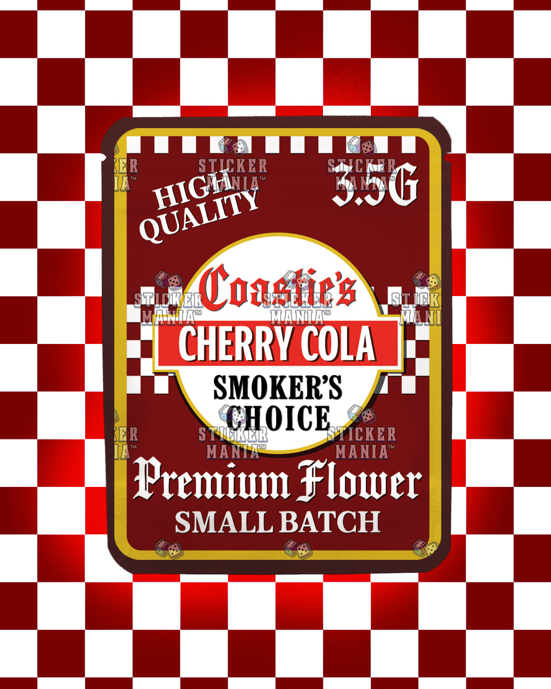Coasties Cherry Cola | Pre-Made Sticker Bag | 3.5g