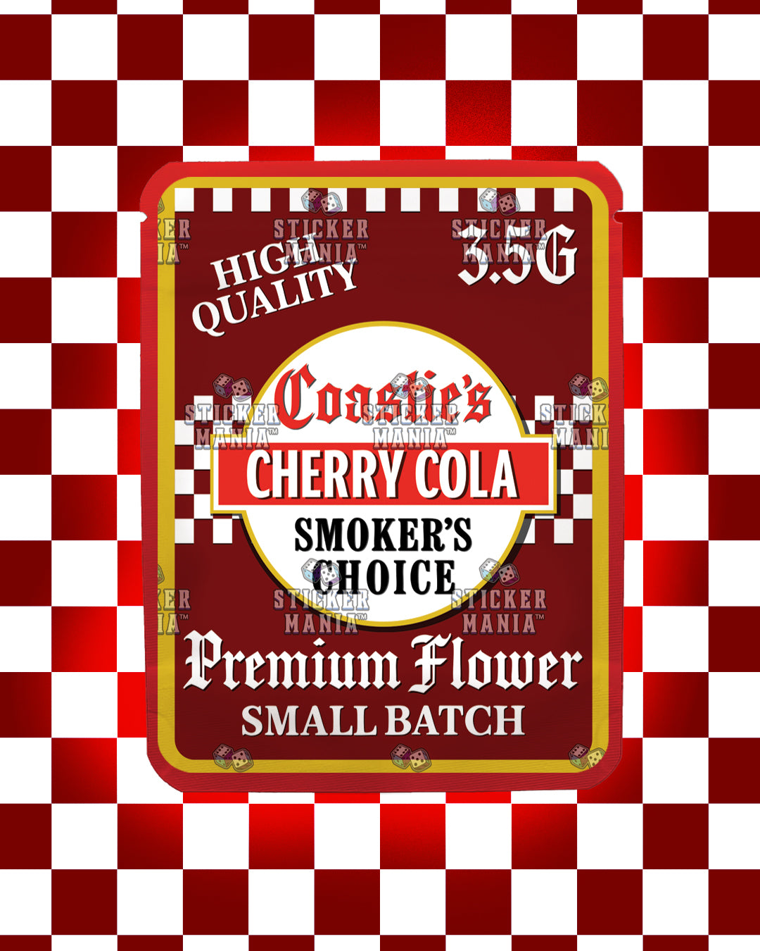 Coasties Cherry Cola | Pre-Made Sticker Bag | 3.5g
