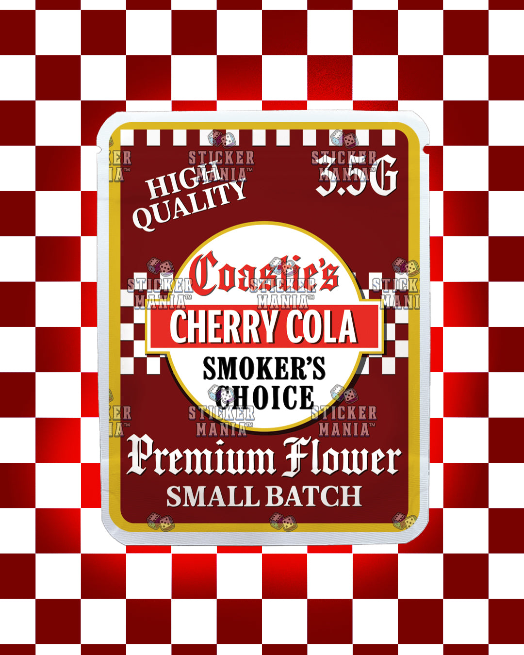 Coasties Cherry Cola | Pre-Made Sticker Bag | 3.5g