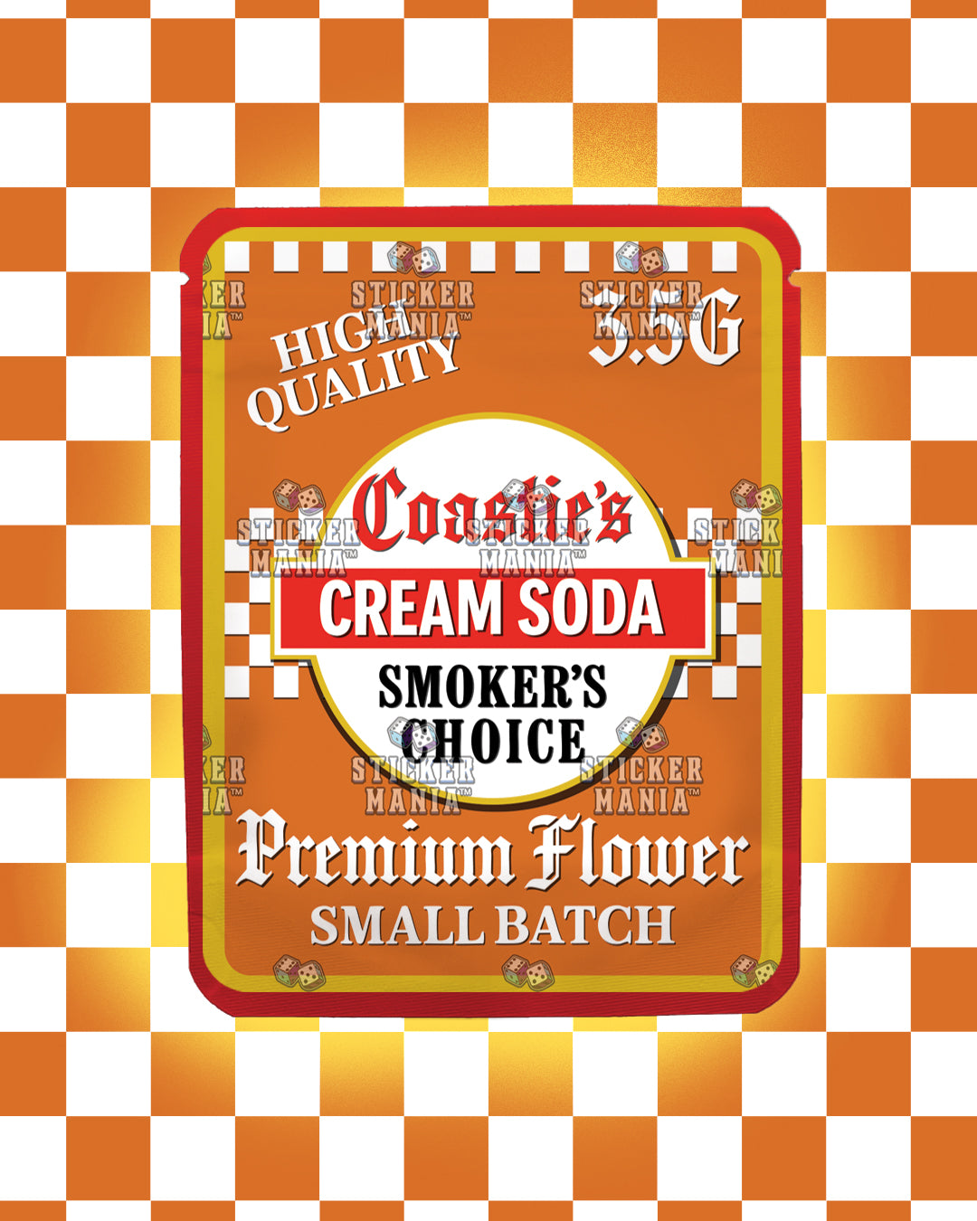 Coasties Cream Soda | Pre-Made Sticker Bag | 3.5g