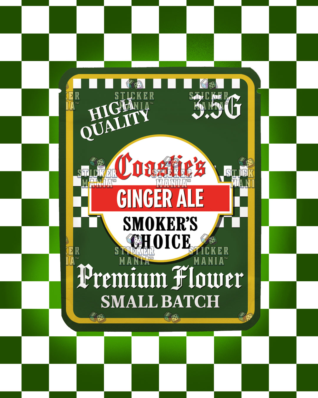 Coasties Ginger Ale | Pre-Made Sticker Bag | 3.5g