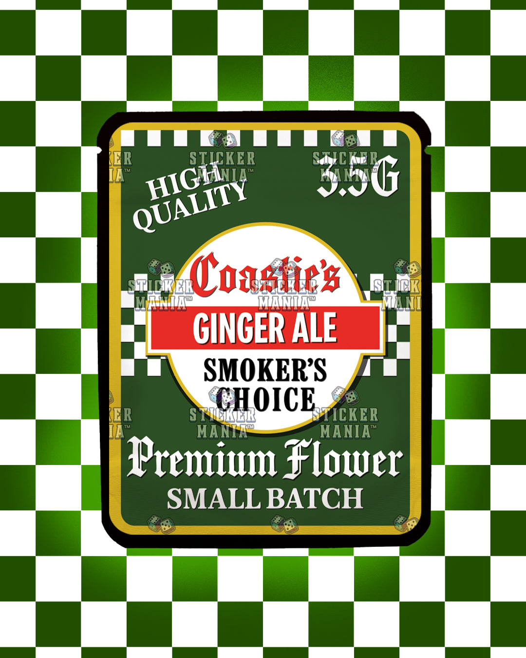 Coasties Ginger Ale | Pre-Made Sticker Bag | 3.5g