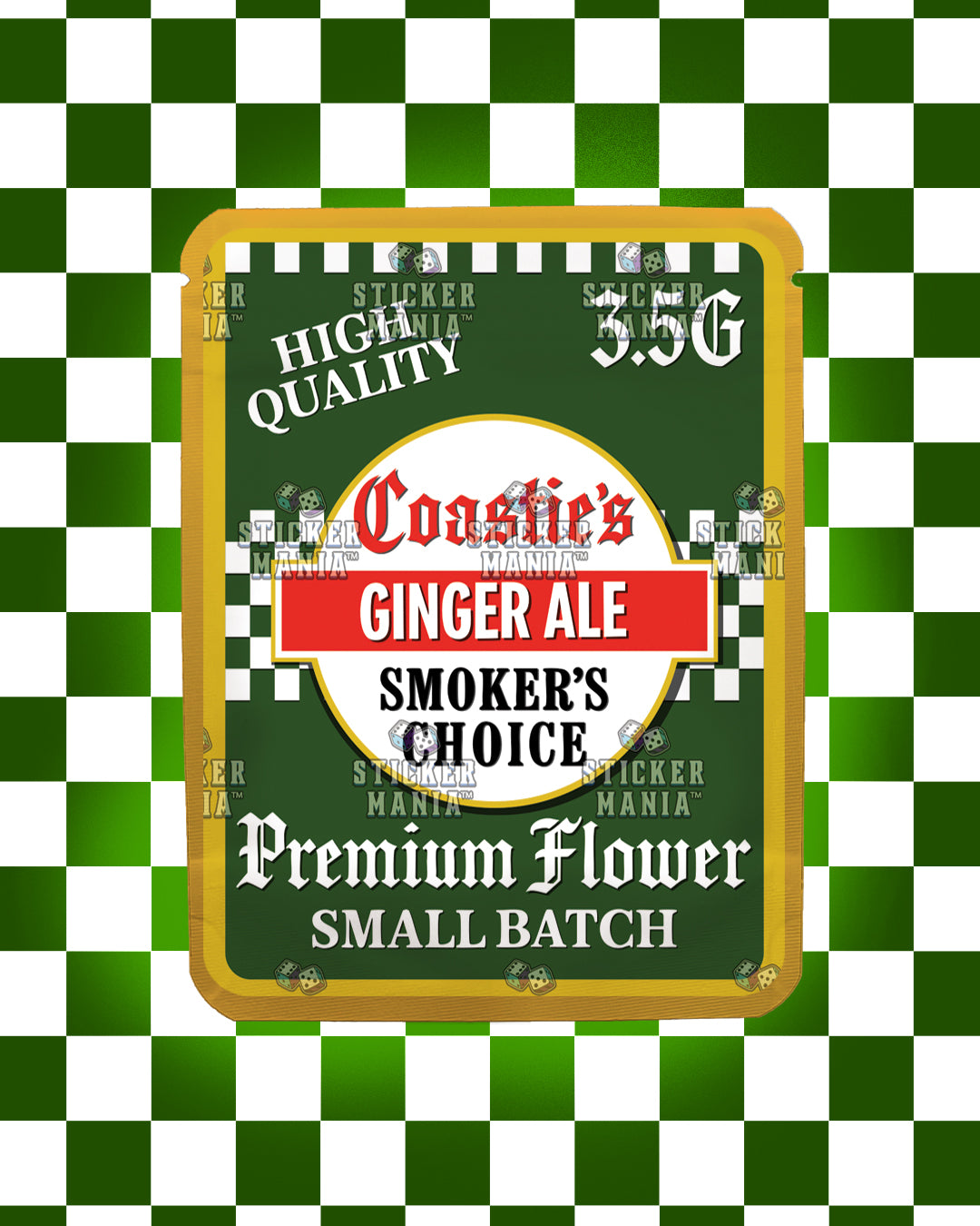Coasties Ginger Ale | Pre-Made Sticker Bag | 3.5g