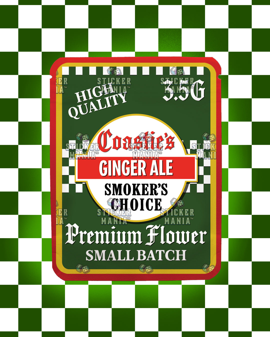 Coasties Ginger Ale | Pre-Made Sticker Bag | 3.5g