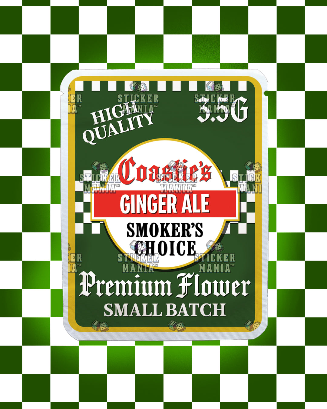 Coasties Ginger Ale | Pre-Made Sticker Bag | 3.5g