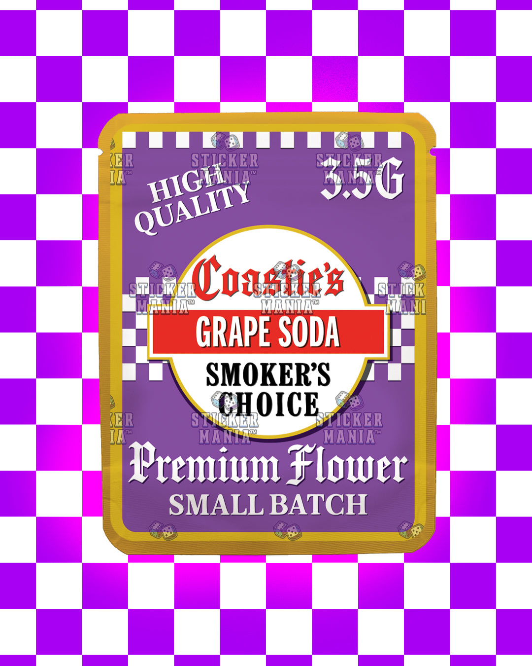 Coasties Grape Soda | Pre-Made Sticker Bag | 3.5g
