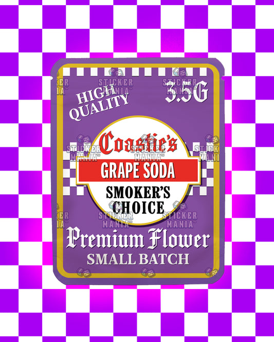Coasties Grape Soda | Pre-Made Sticker Bag | 3.5g