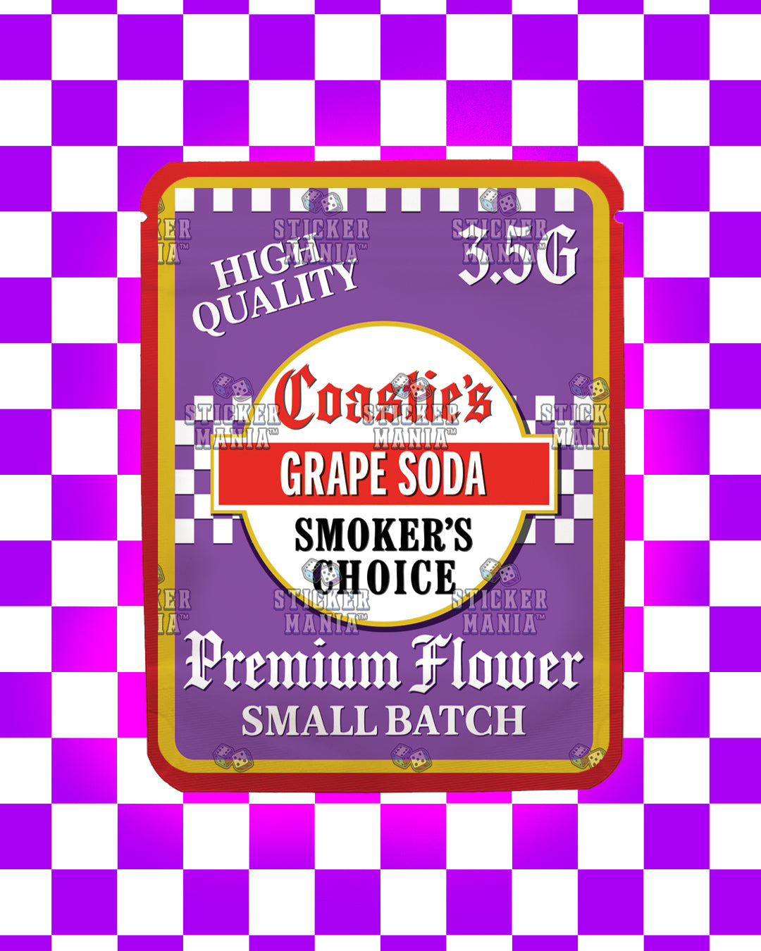 Coasties Grape Soda | Pre-Made Sticker Bag | 3.5g