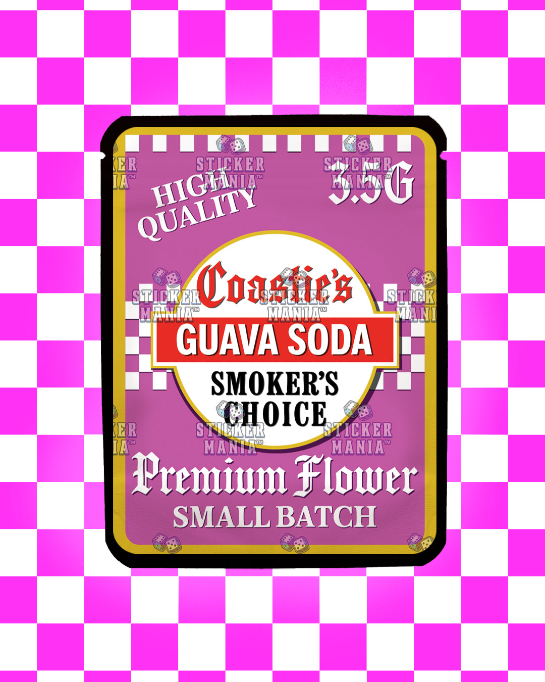 Coasties Guava Soda | Pre-Made Sticker Bag | 3.5g