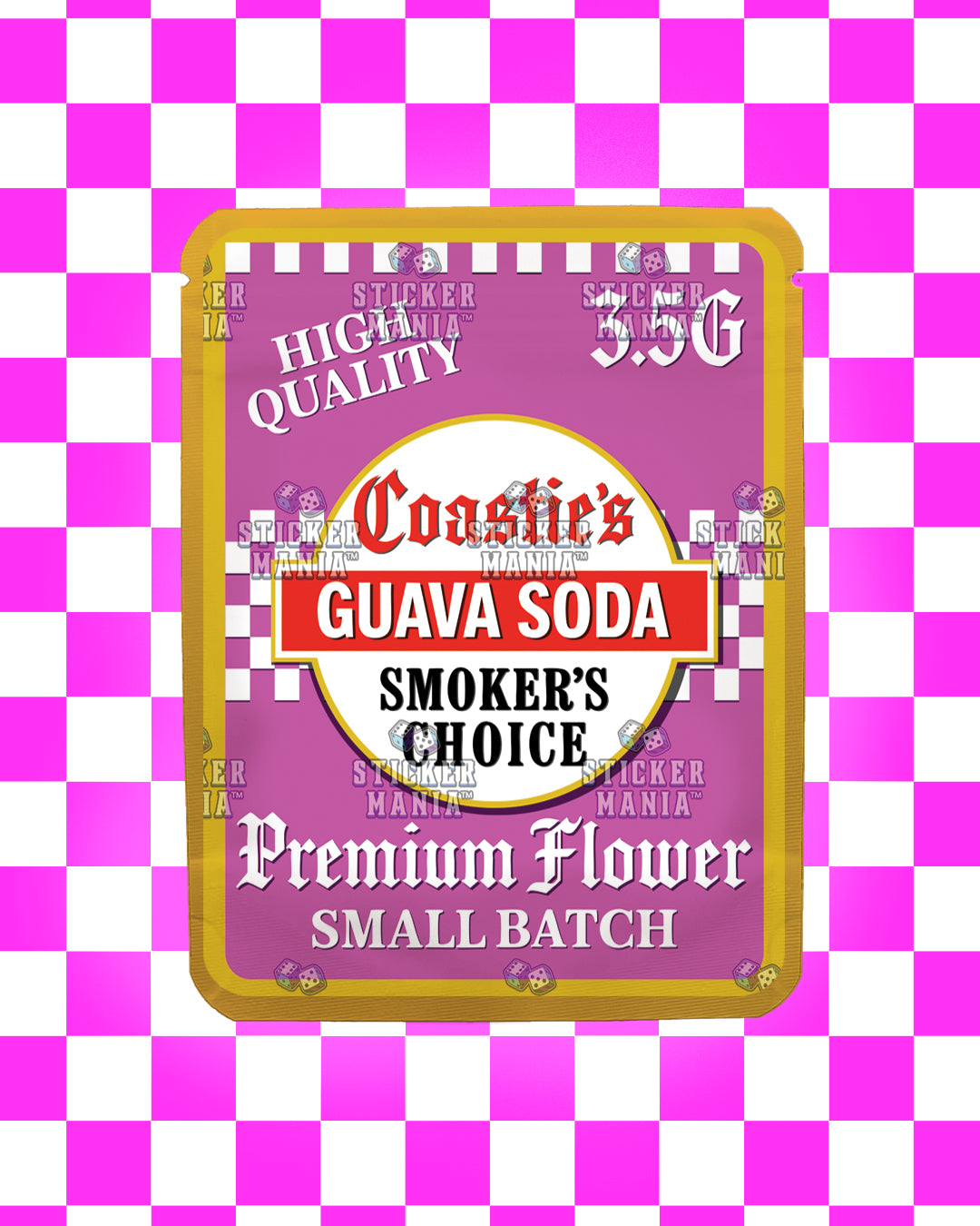 Coasties Guava Soda | Pre-Made Sticker Bag | 3.5g