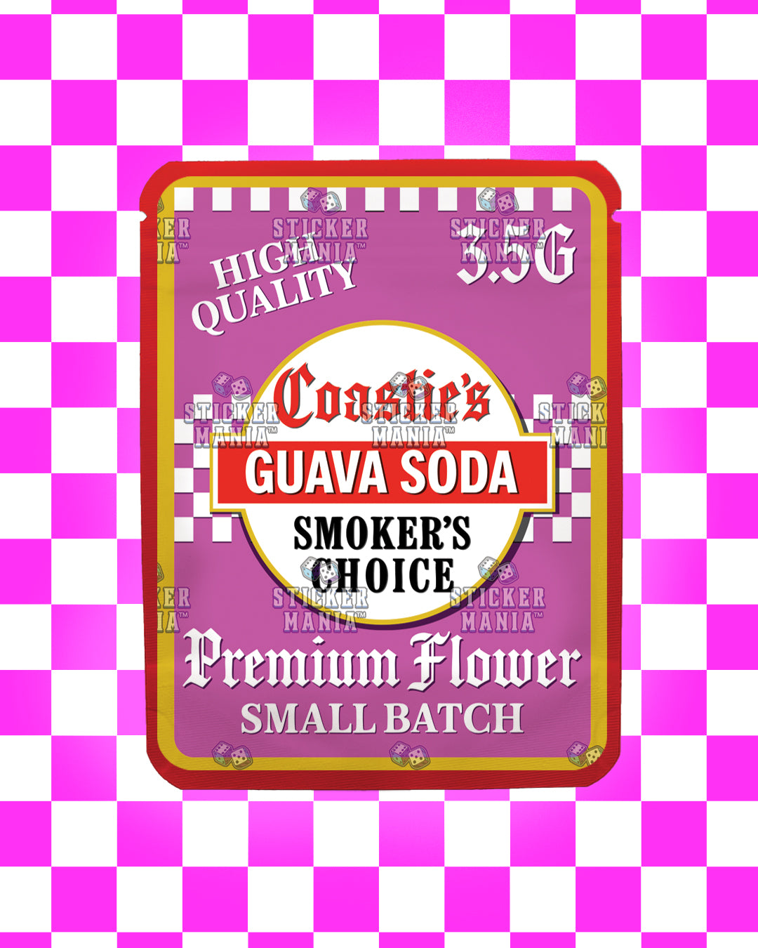 Coasties Guava Soda | Pre-Made Sticker Bag | 3.5g