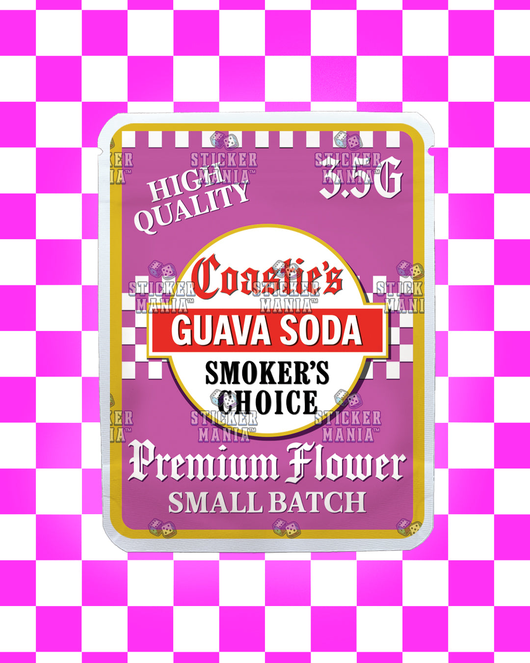 Coasties Guava Soda | Pre-Made Sticker Bag | 3.5g