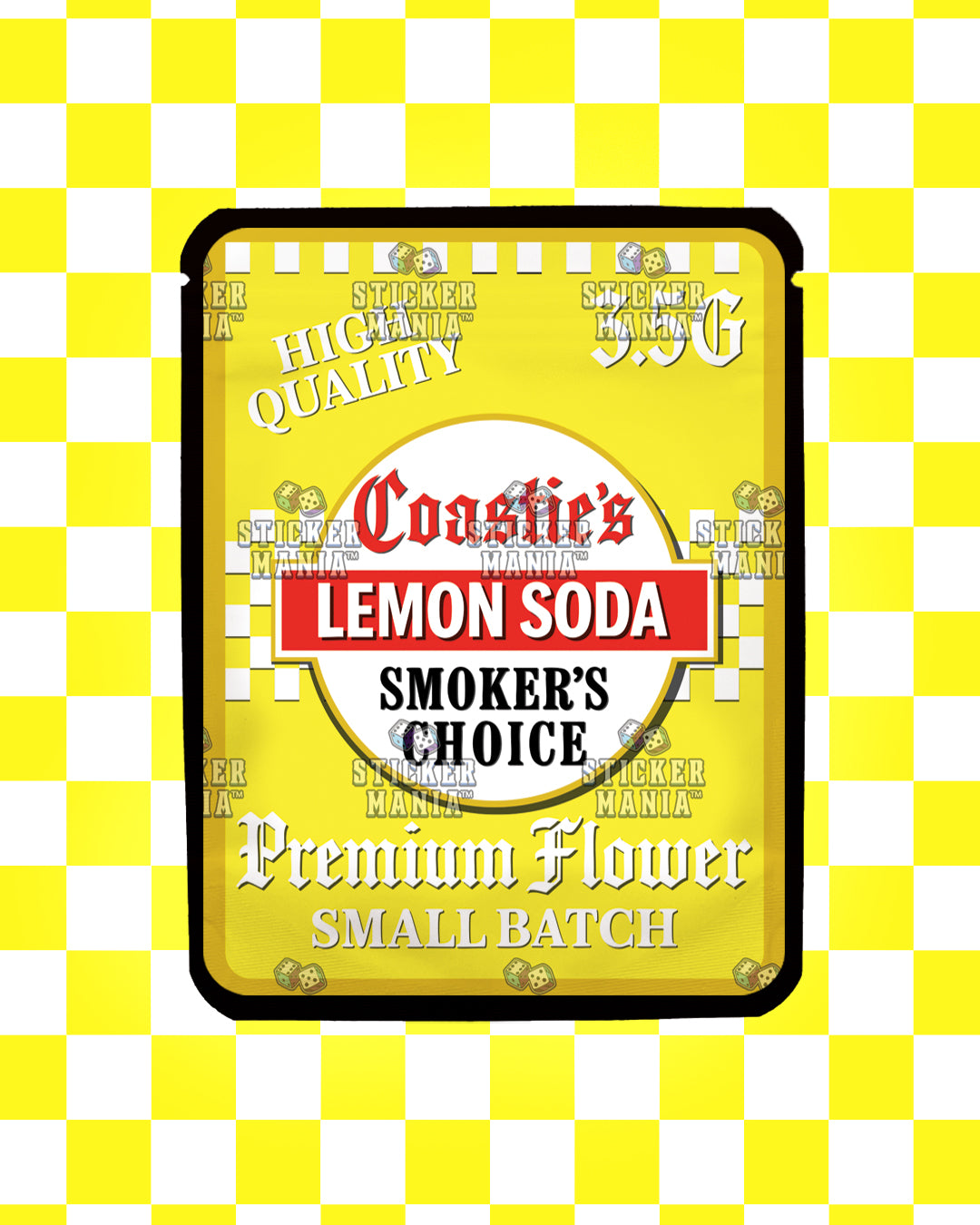 Coasties Lemon Soda | Pre-Made Sticker Bag | 3.5g