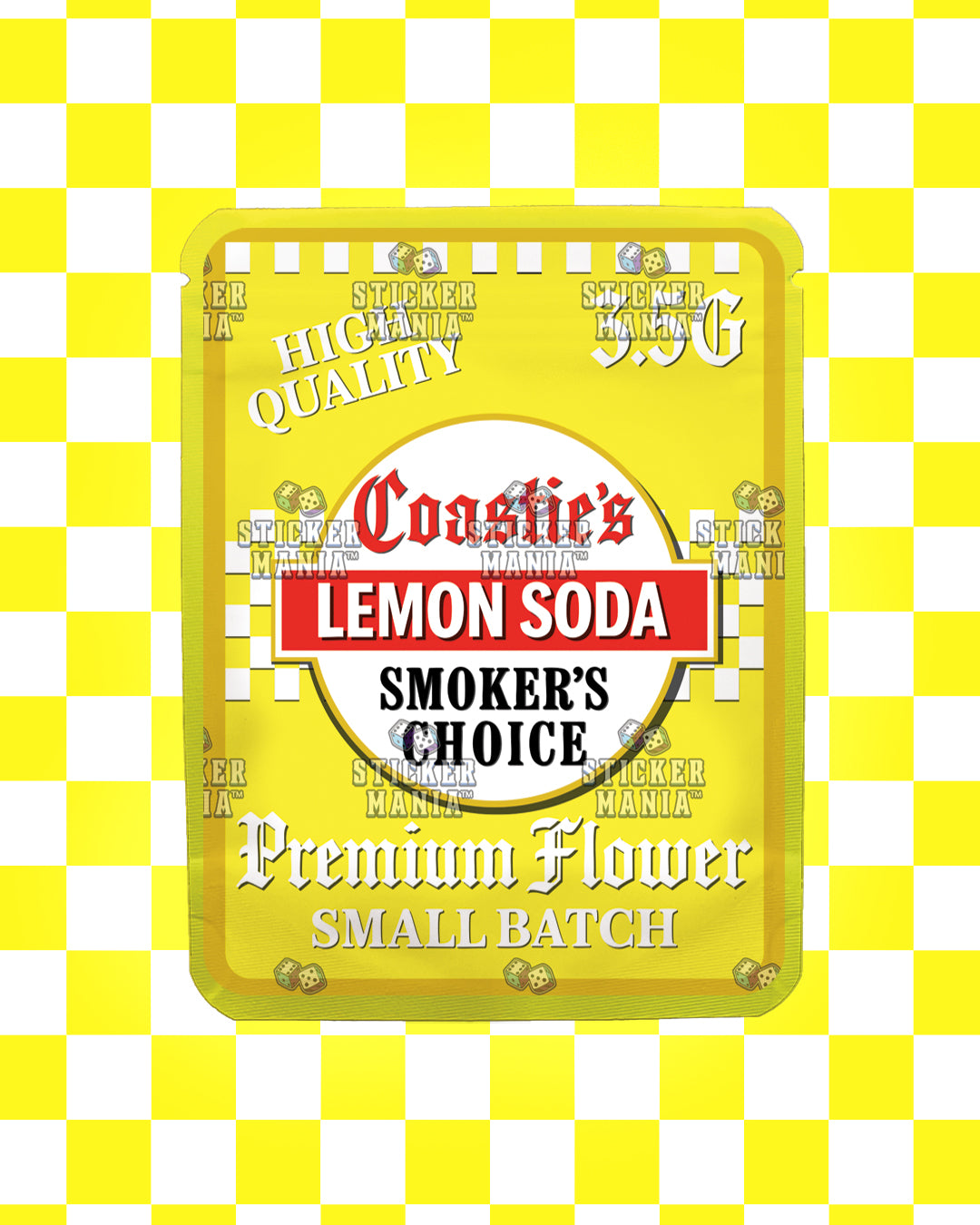 Coasties Lemon Soda | Pre-Made Sticker Bag | 3.5g