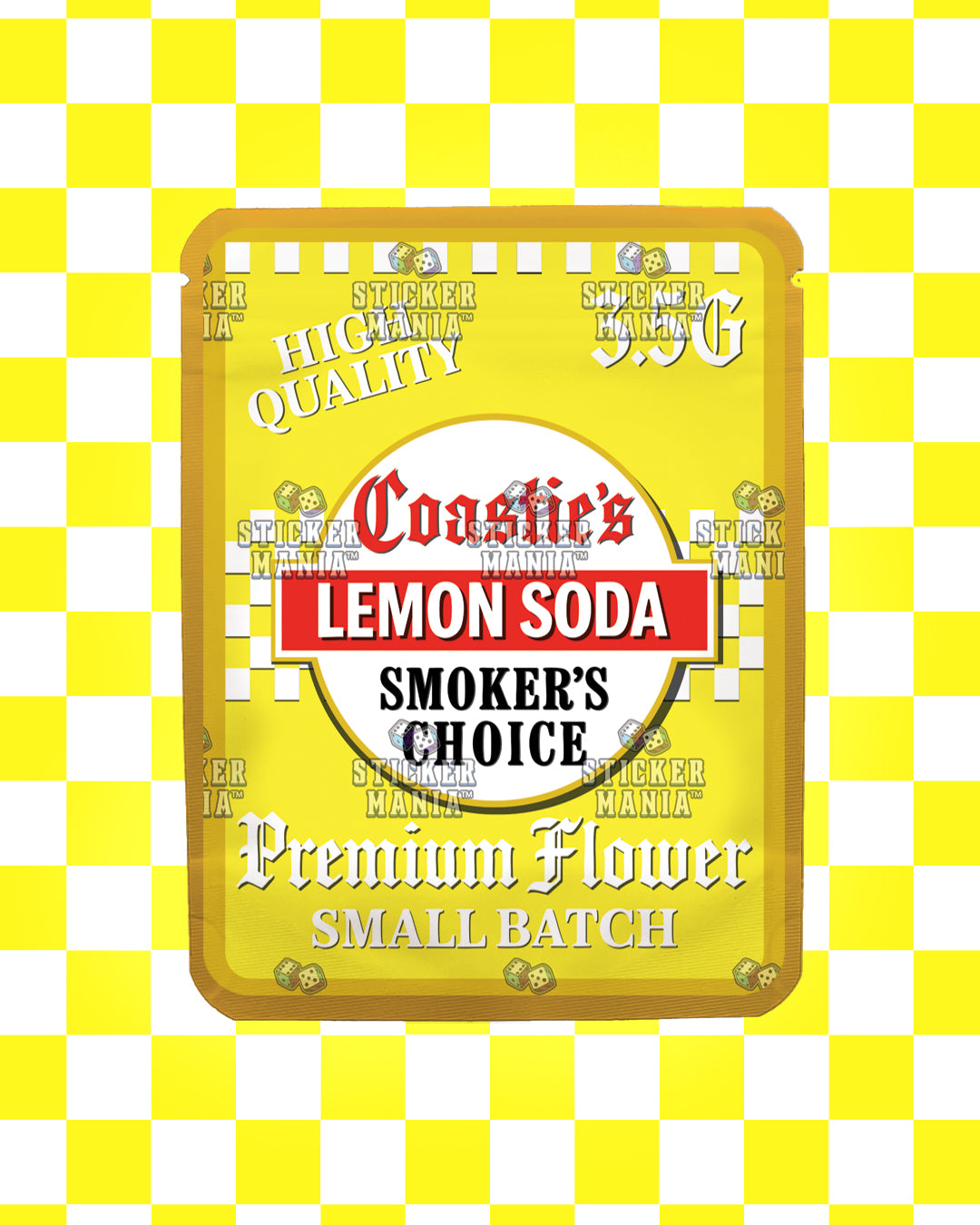 Coasties Lemon Soda | Pre-Made Sticker Bag | 3.5g