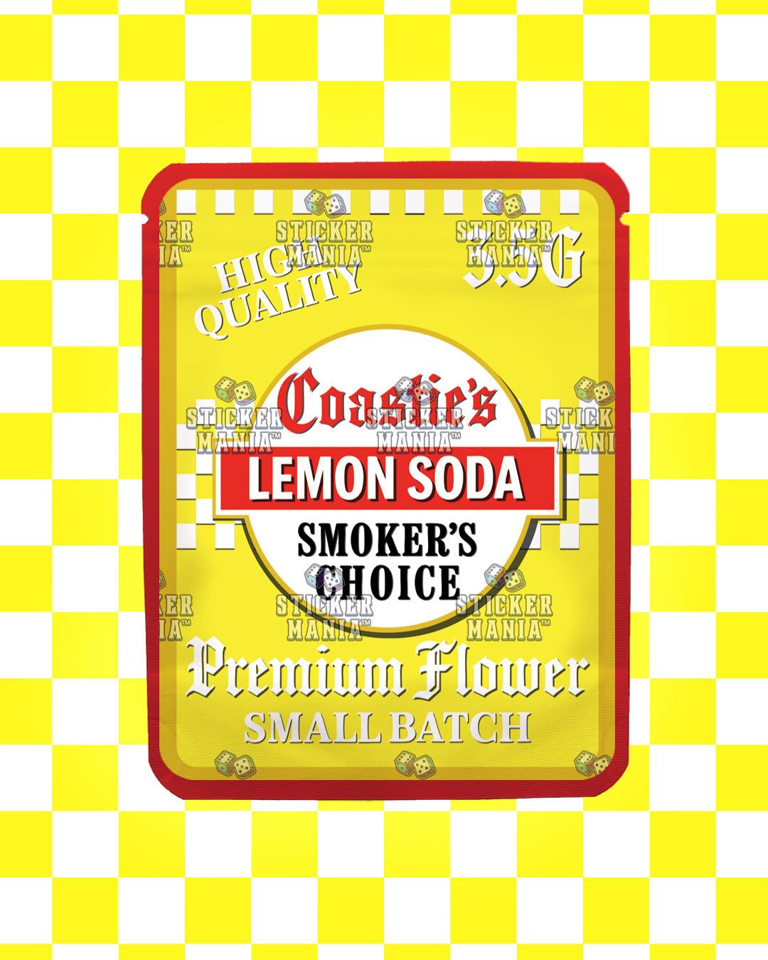 Coasties Lemon Soda | Pre-Made Sticker Bag | 3.5g