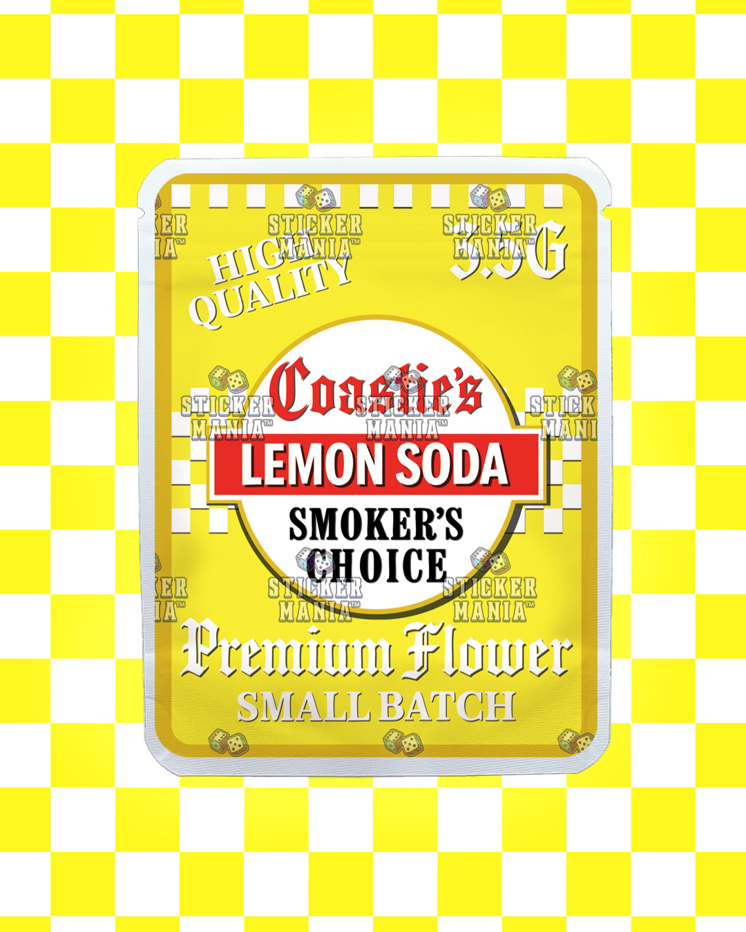Coasties Lemon Soda | Pre-Made Sticker Bag | 3.5g