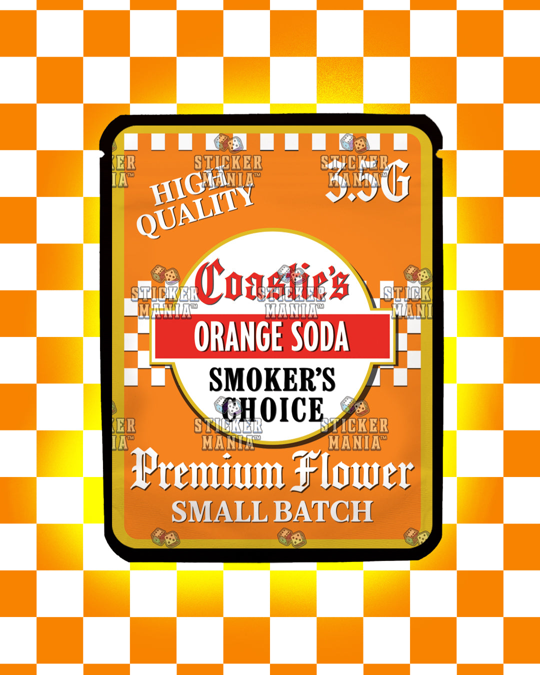 Coasties Orange Soda | Pre-Made Sticker Bag | 3.5g