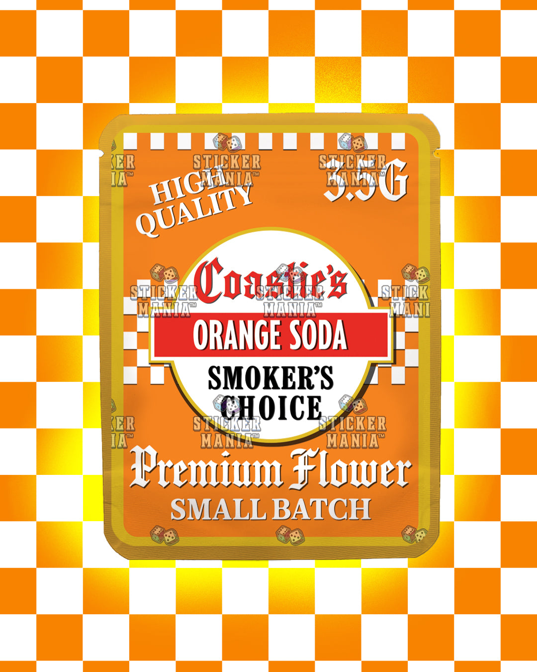 Coasties Orange Soda | Pre-Made Sticker Bag | 3.5g