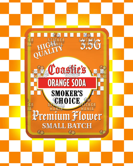 Coasties Orange Soda | Pre-Made Sticker Bag | 3.5g