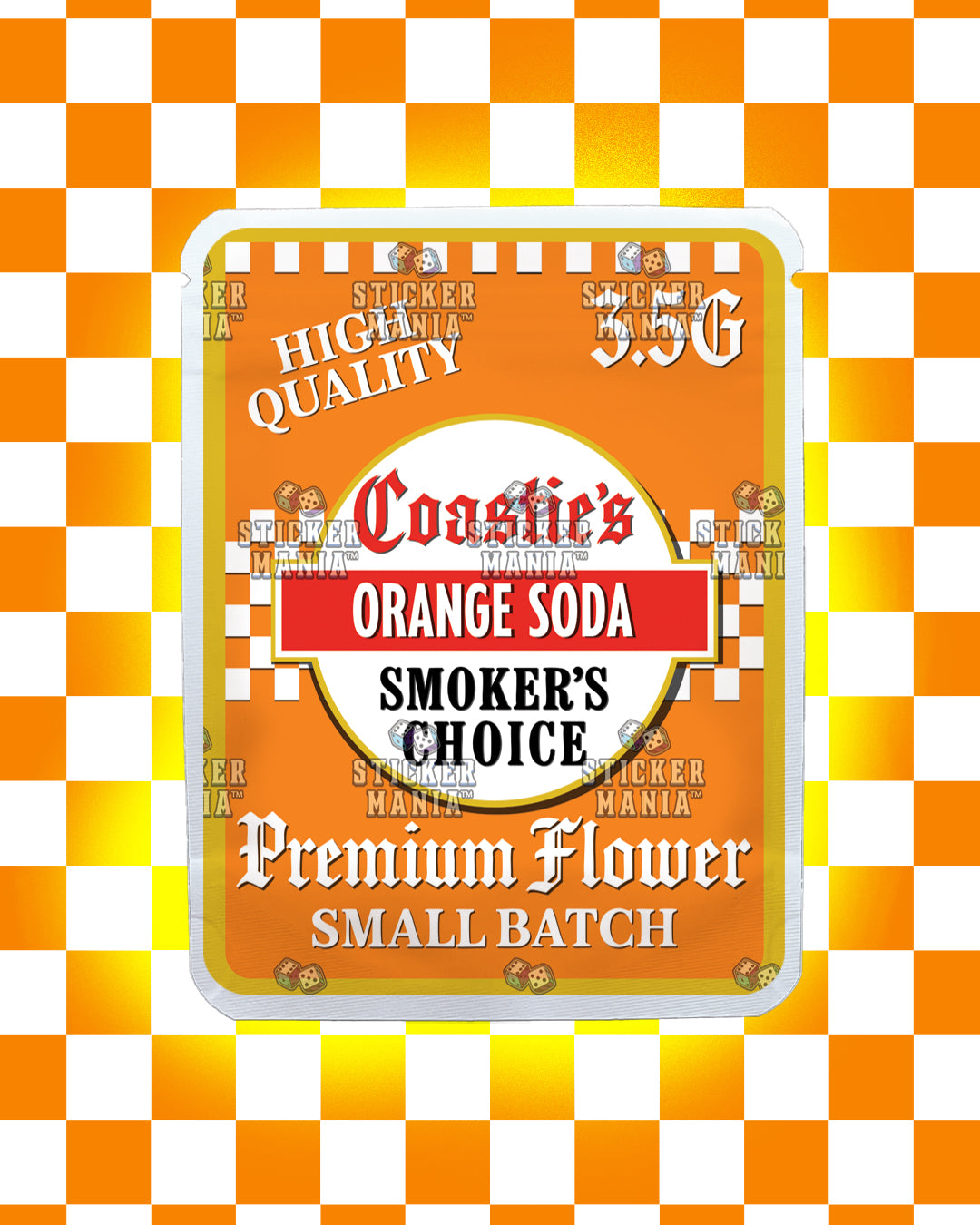 Coasties Orange Soda | Pre-Made Sticker Bag | 3.5g