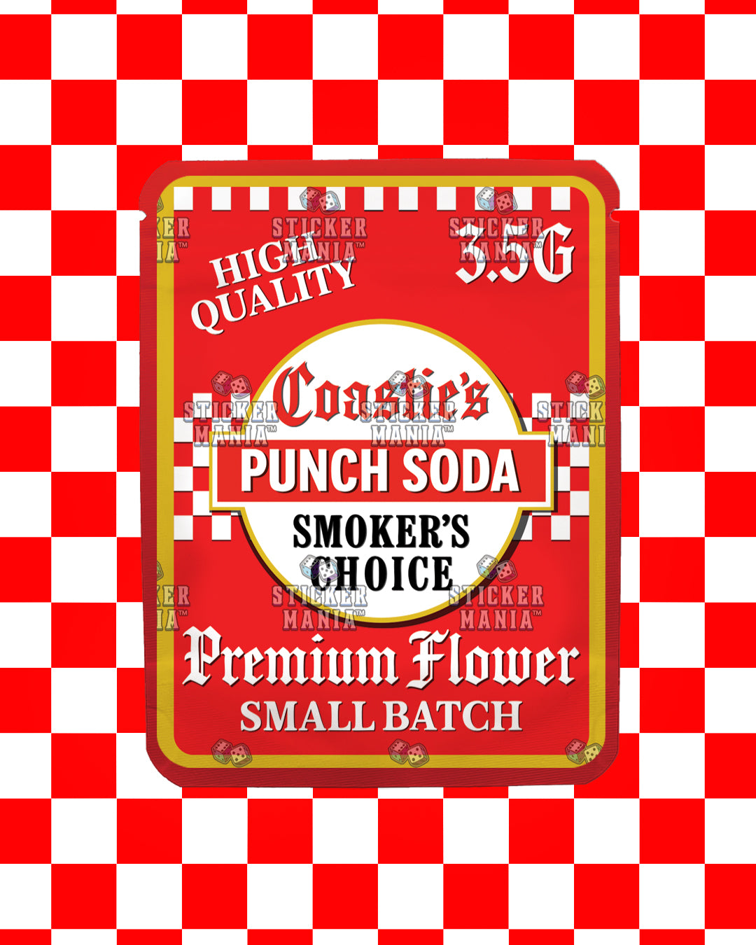 Coasties Punch Soda | Pre-Made Sticker Bag | 3.5g