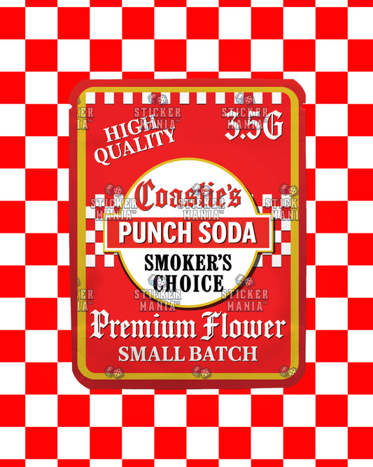 Coasties Punch Soda | Pre-Made Sticker Bag | 3.5g
