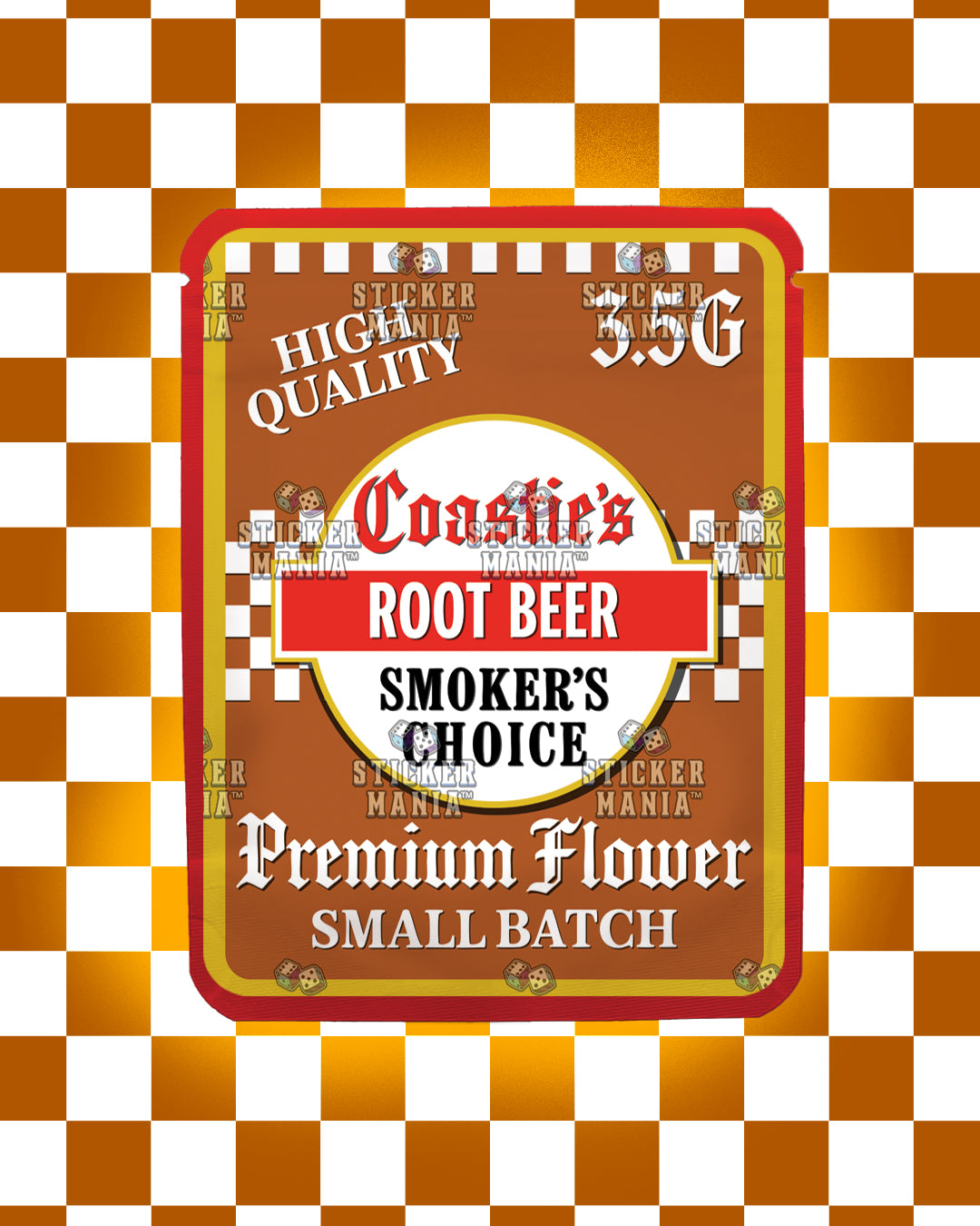 Coasties Root Beer | Pre-Made Sticker Bag | 3.5g