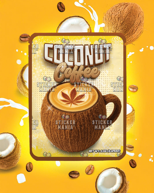 Coconut Coffee | Pre-Made Sticker Bag | 3.5g