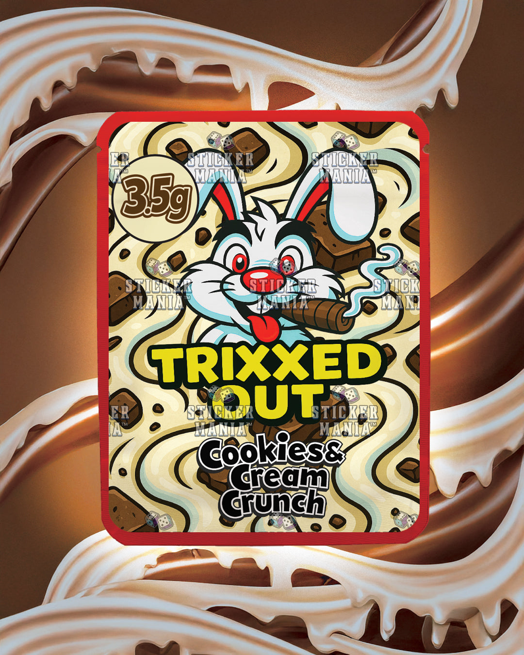 Trixxed Out - Cookies & Cream Crunch | Pre-Made Sticker Bag | 3.5g