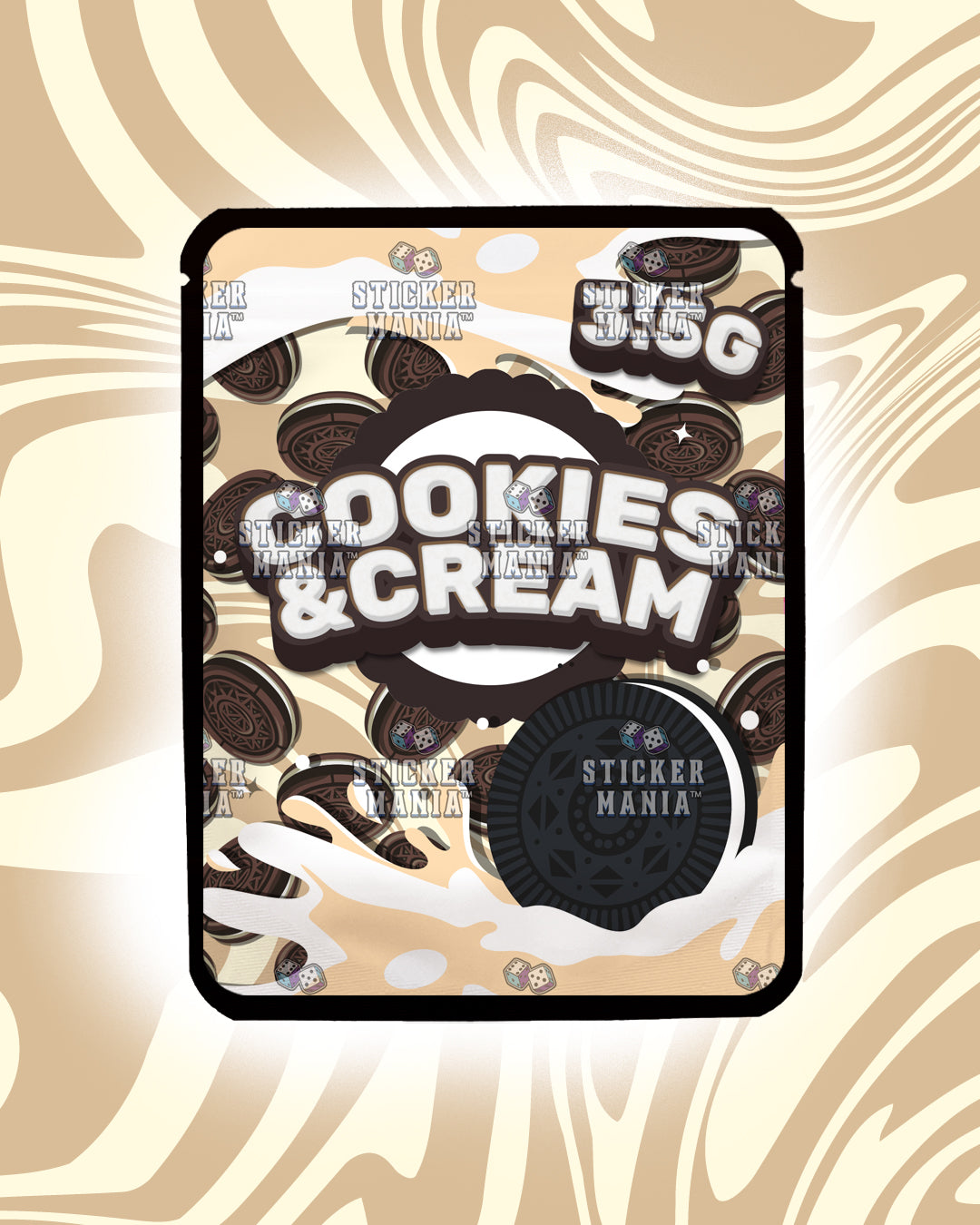 Cookies & Cream | Pre-Made Sticker Bag | 3.5g