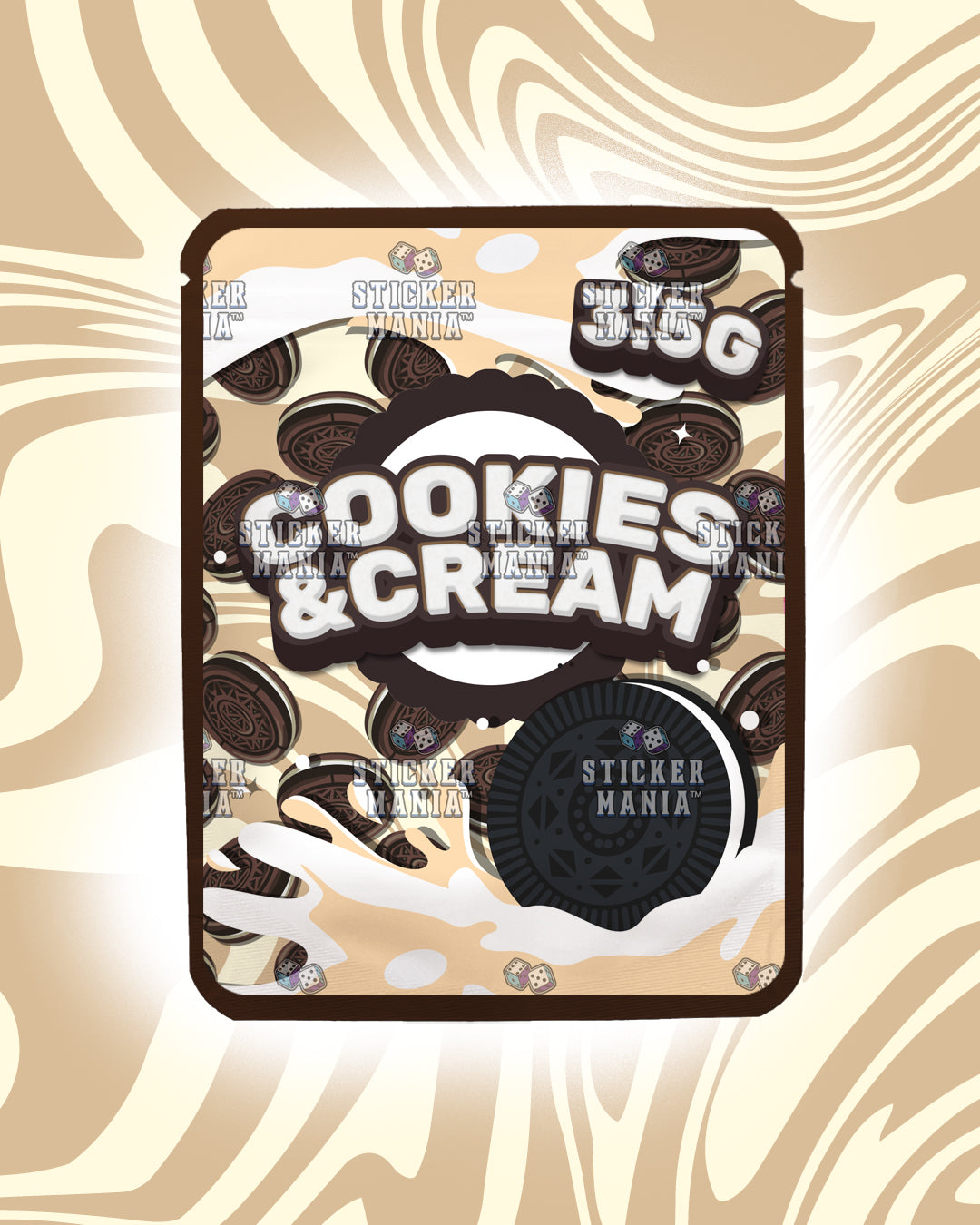 Cookies & Cream | Pre-Made Sticker Bag | 3.5g