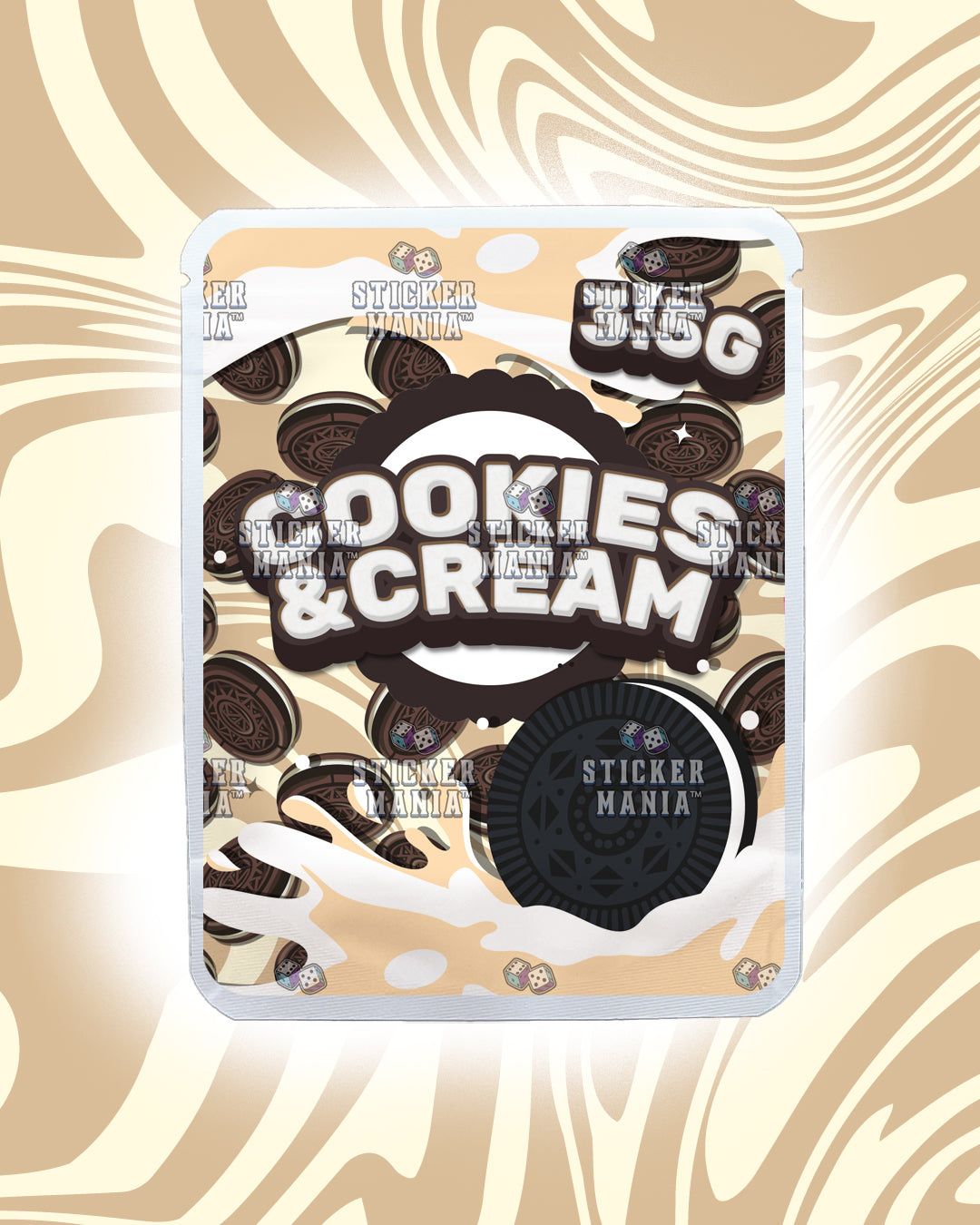 Cookies & Cream | Pre-Made Sticker Bag | 3.5g