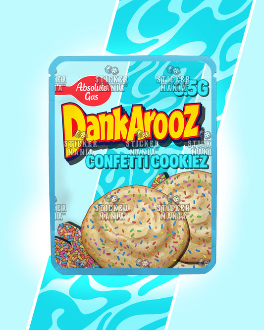 Dankarooz 2.0 Confetti Cookiez | Pre-Made Sticker Bag | 3.5g